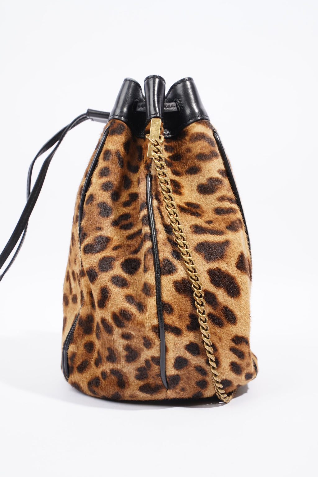 Saint Laurent Talitha Ponyskin-Look Lepoard Print Pony Hair Medium