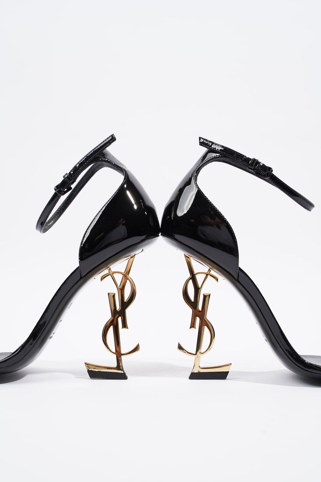 Saint Laurent Opyum 110 Black / Gold Patent Leather EU 38.5 UK 5.5