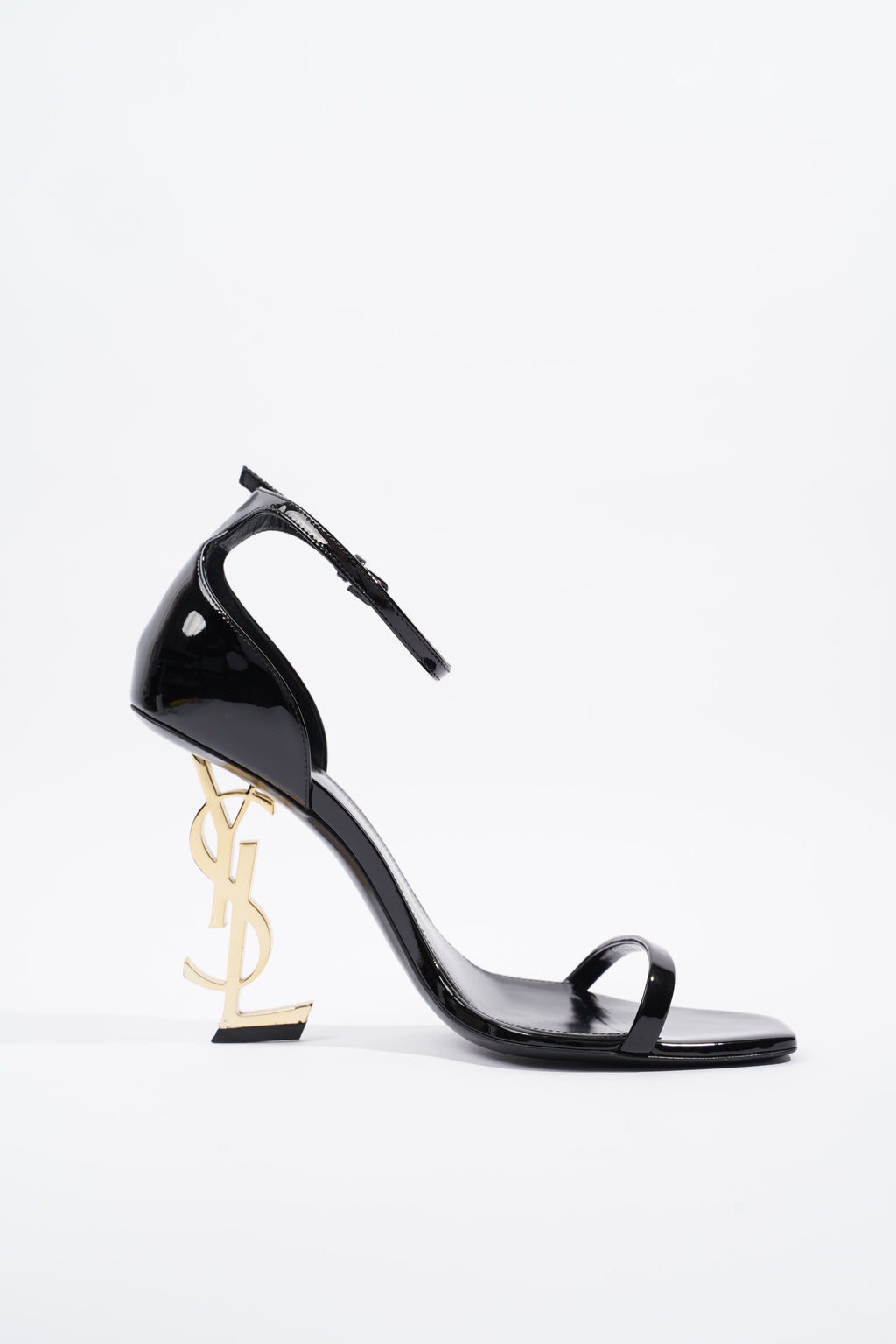 Saint Laurent Opyum 110 Black / Gold Patent Leather EU 38.5 UK 5.5