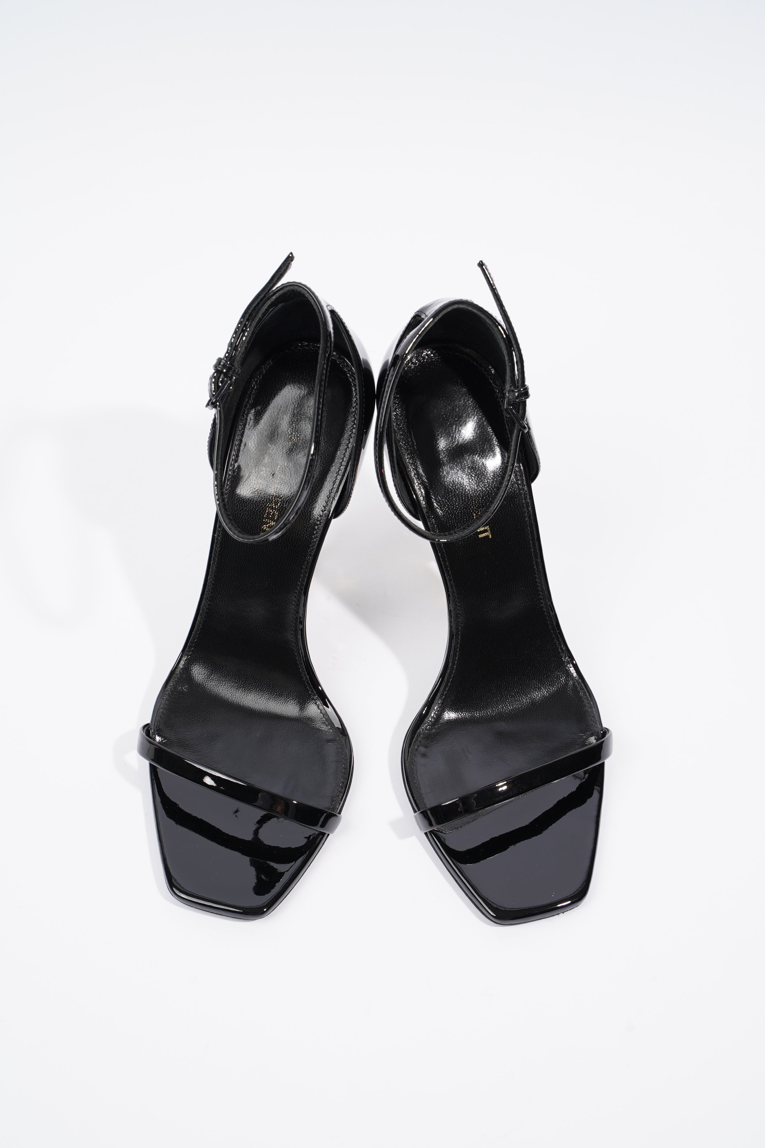 Saint Laurent Opyum 110 Black / Gold Patent Leather EU 38.5 UK 5.5