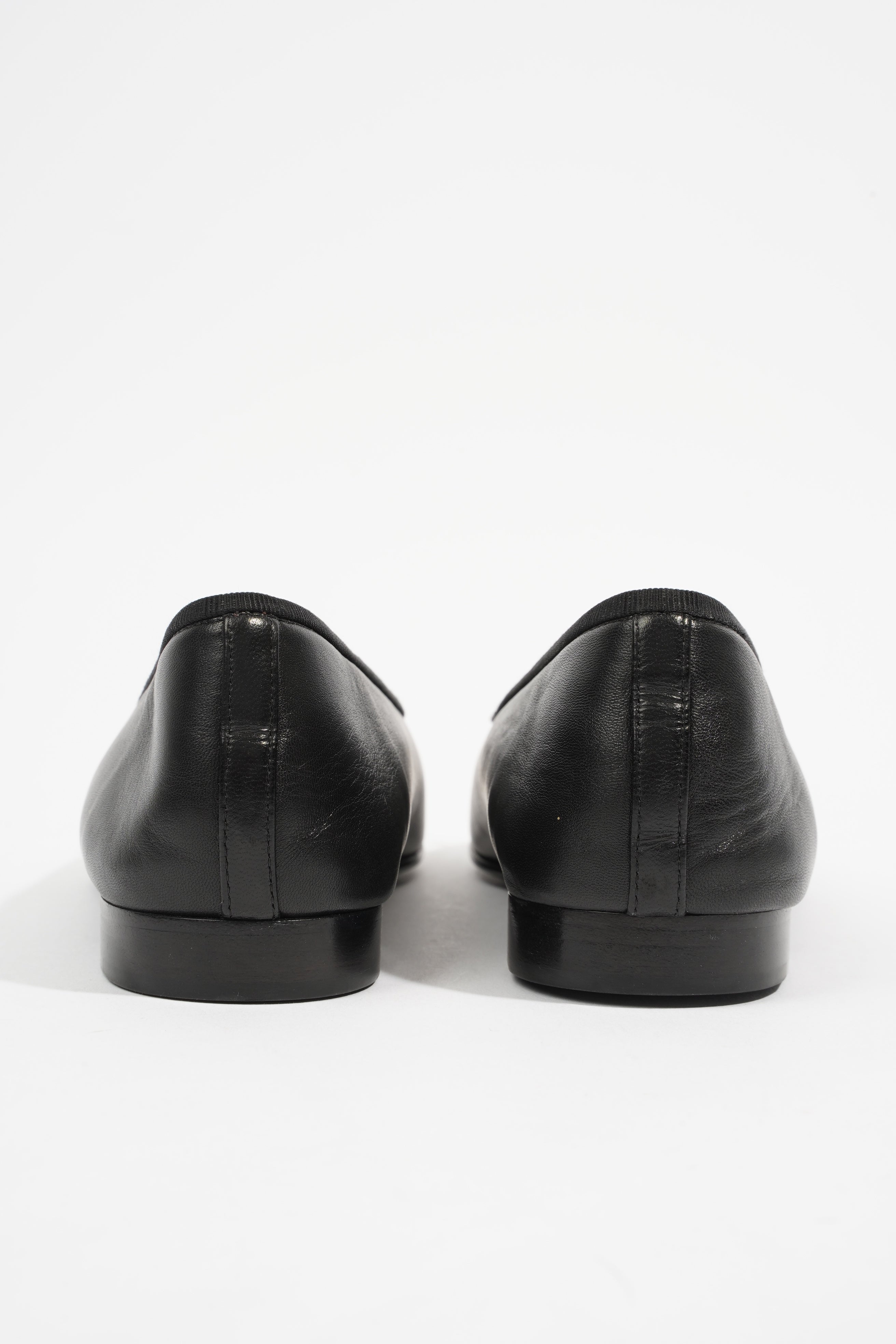 Chanel Patent Toe Ballet Flat Black Leather EU 40 UK 7