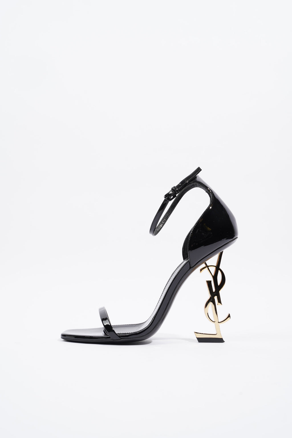 Saint Laurent Opyum 110 Black / Gold Patent Leather EU 39 UK 6