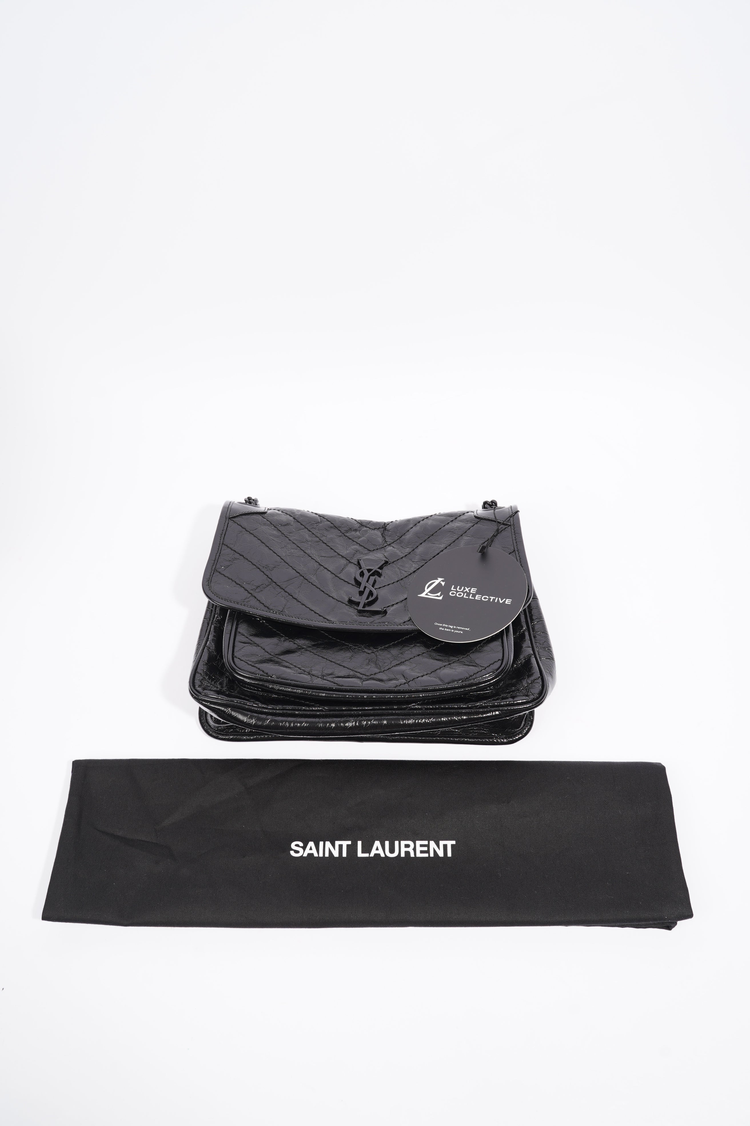 Saint Laurent Niki Black Leather Medium