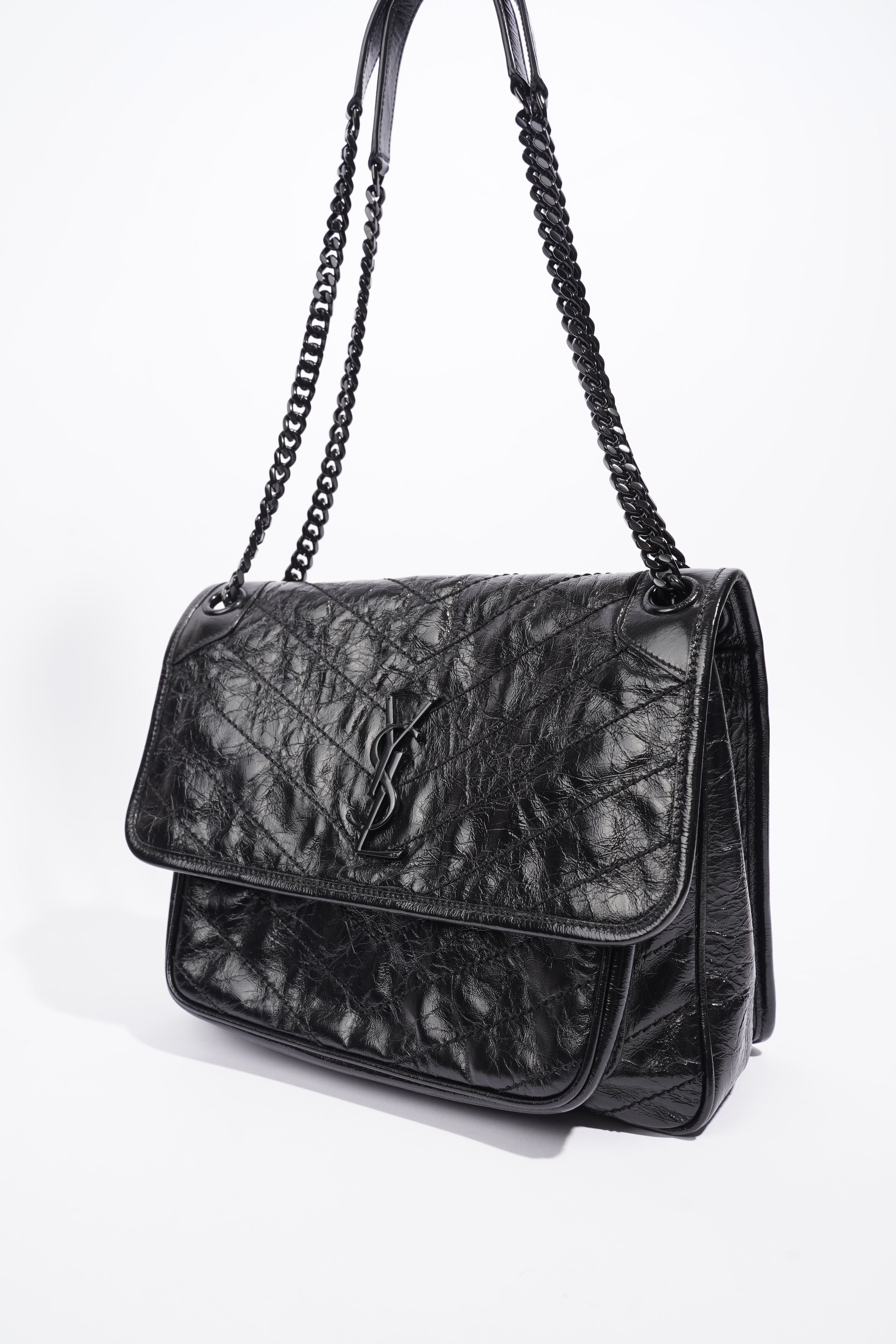 Saint Laurent Niki Black Leather Medium