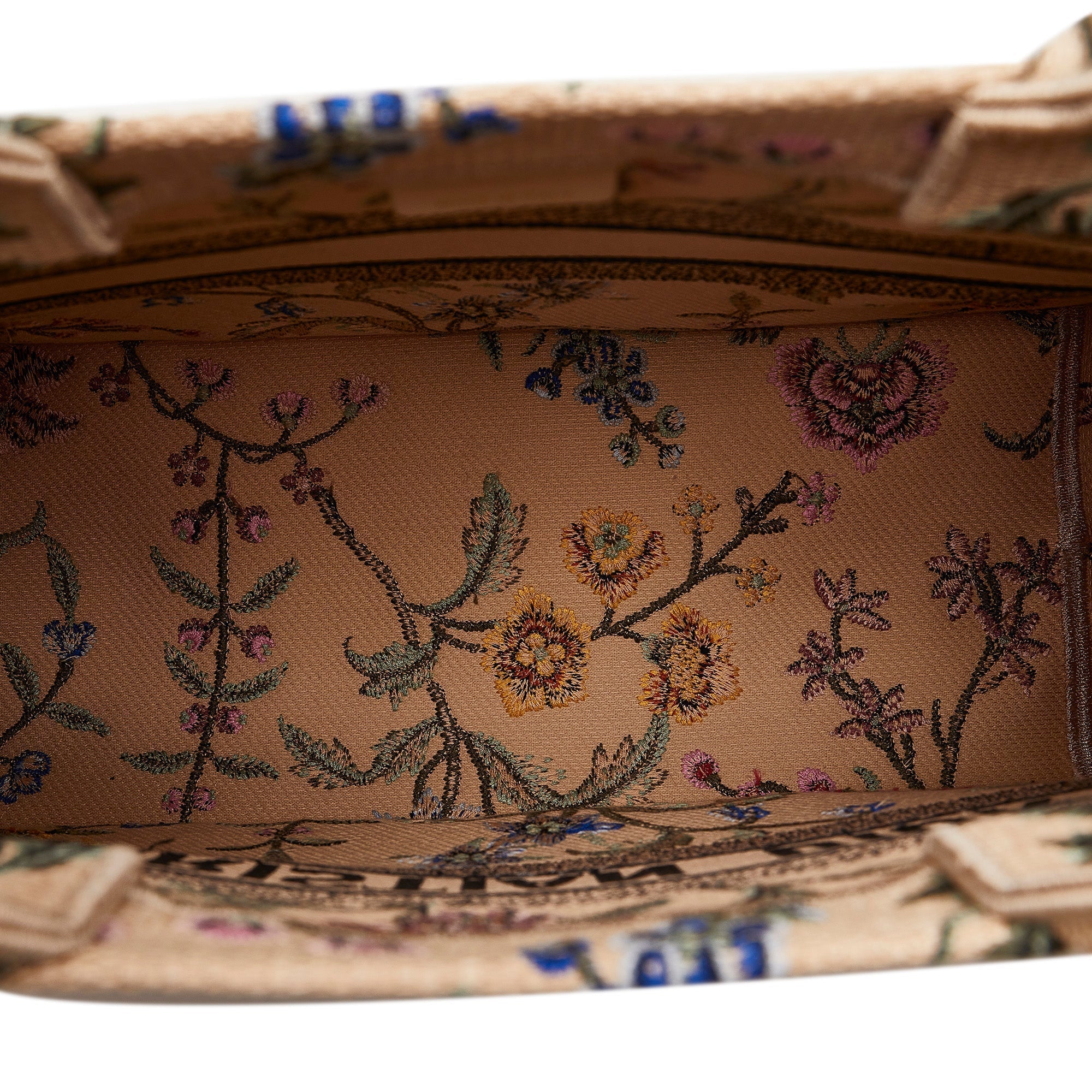 DIOR Medium Petite Fleurs Raffia Book Tote Tote Bag