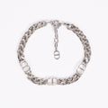 Christian Dior CD Iconic Thin Chain Link Bracelet Silver Base Metal