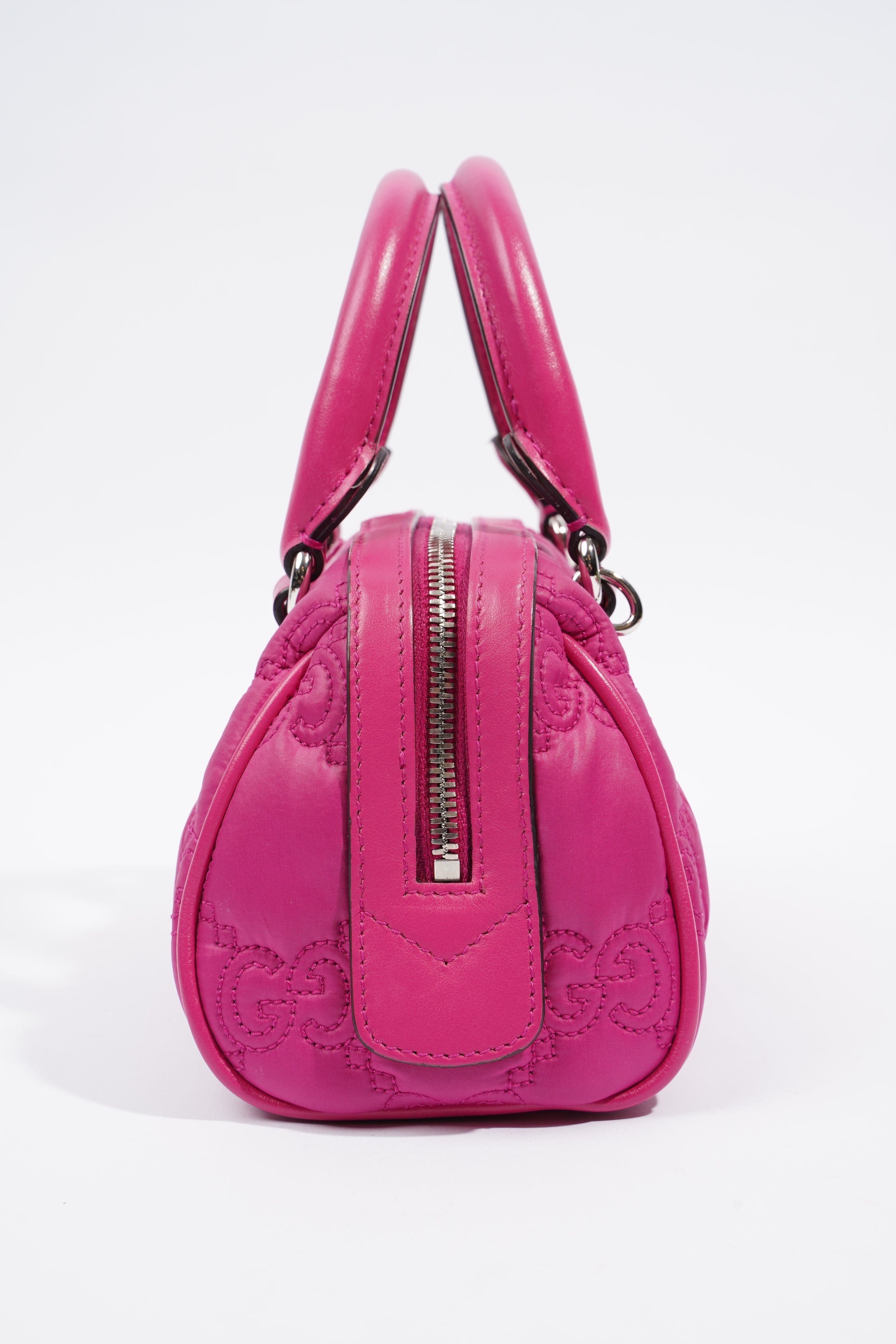 Gucci Bowler Bag Pink Leather Mini