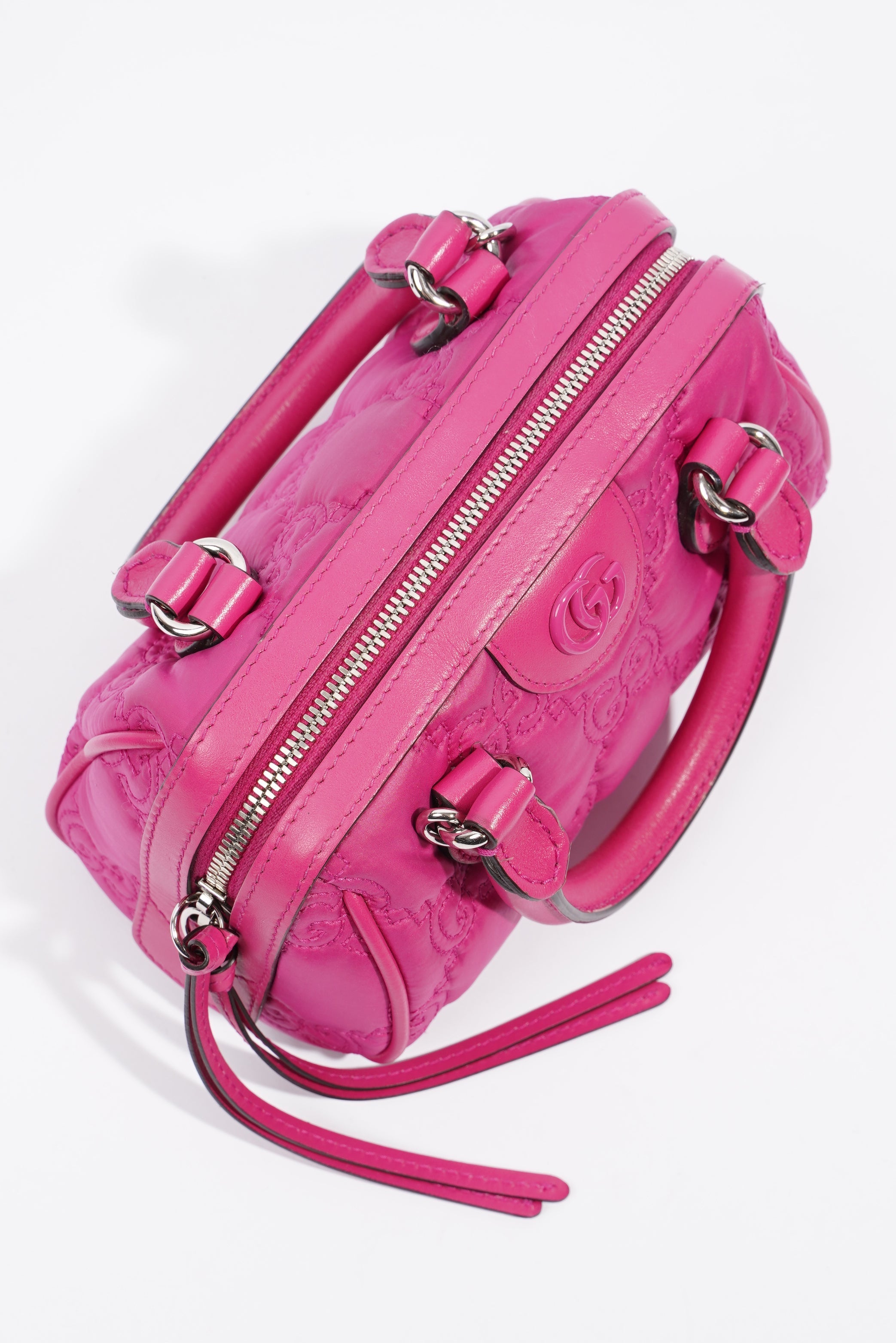 Gucci Bowler Bag Pink Leather Mini