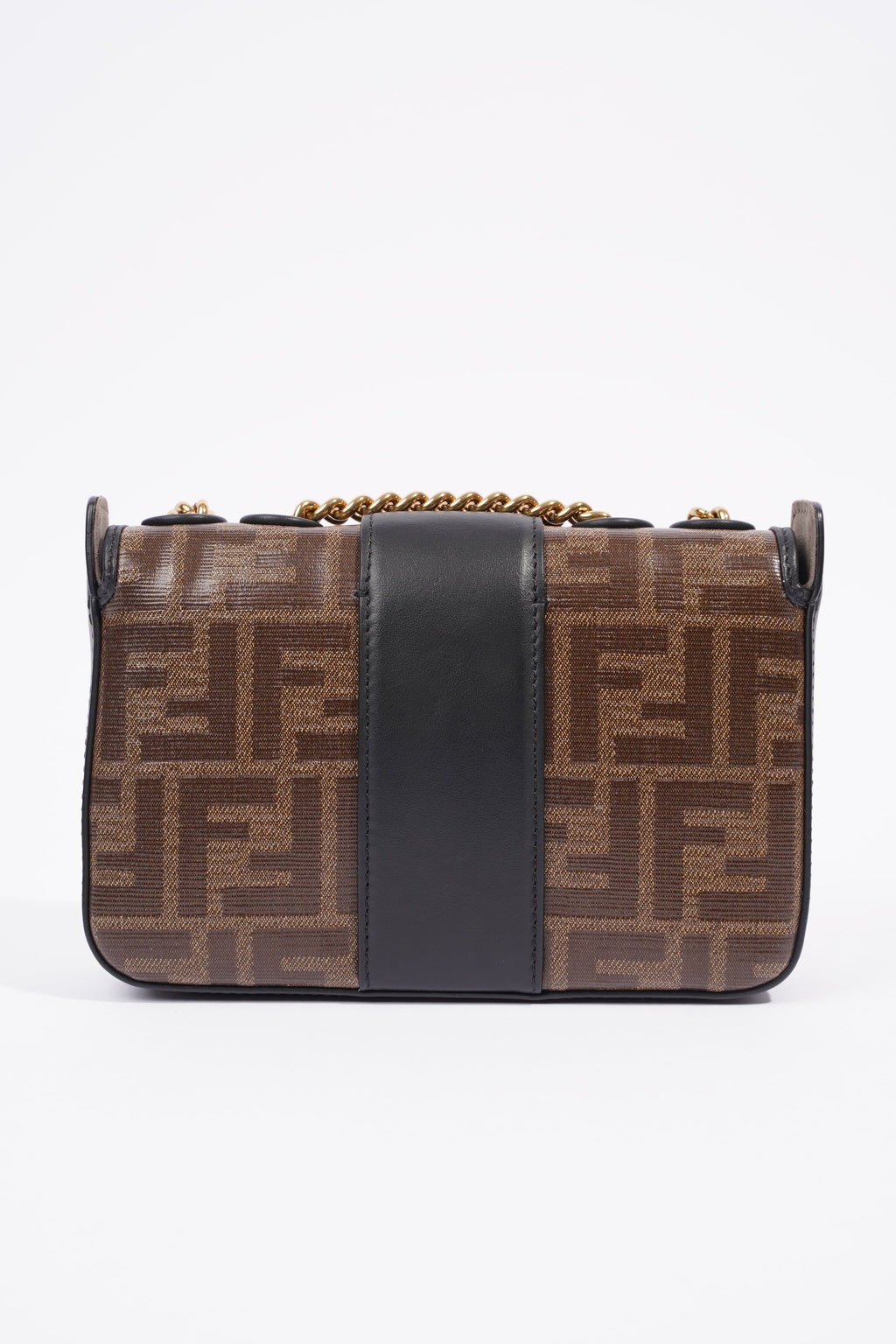 Fendi Double F Bag Brown / Black Coated Canvas Mini