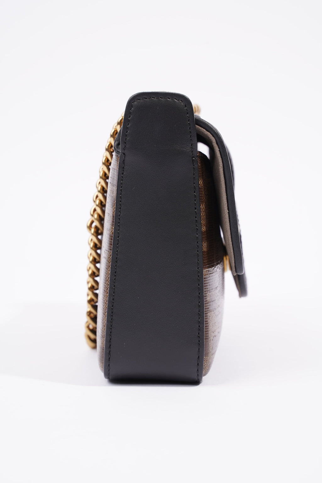 Fendi Double F Bag Brown / Black Coated Canvas Mini