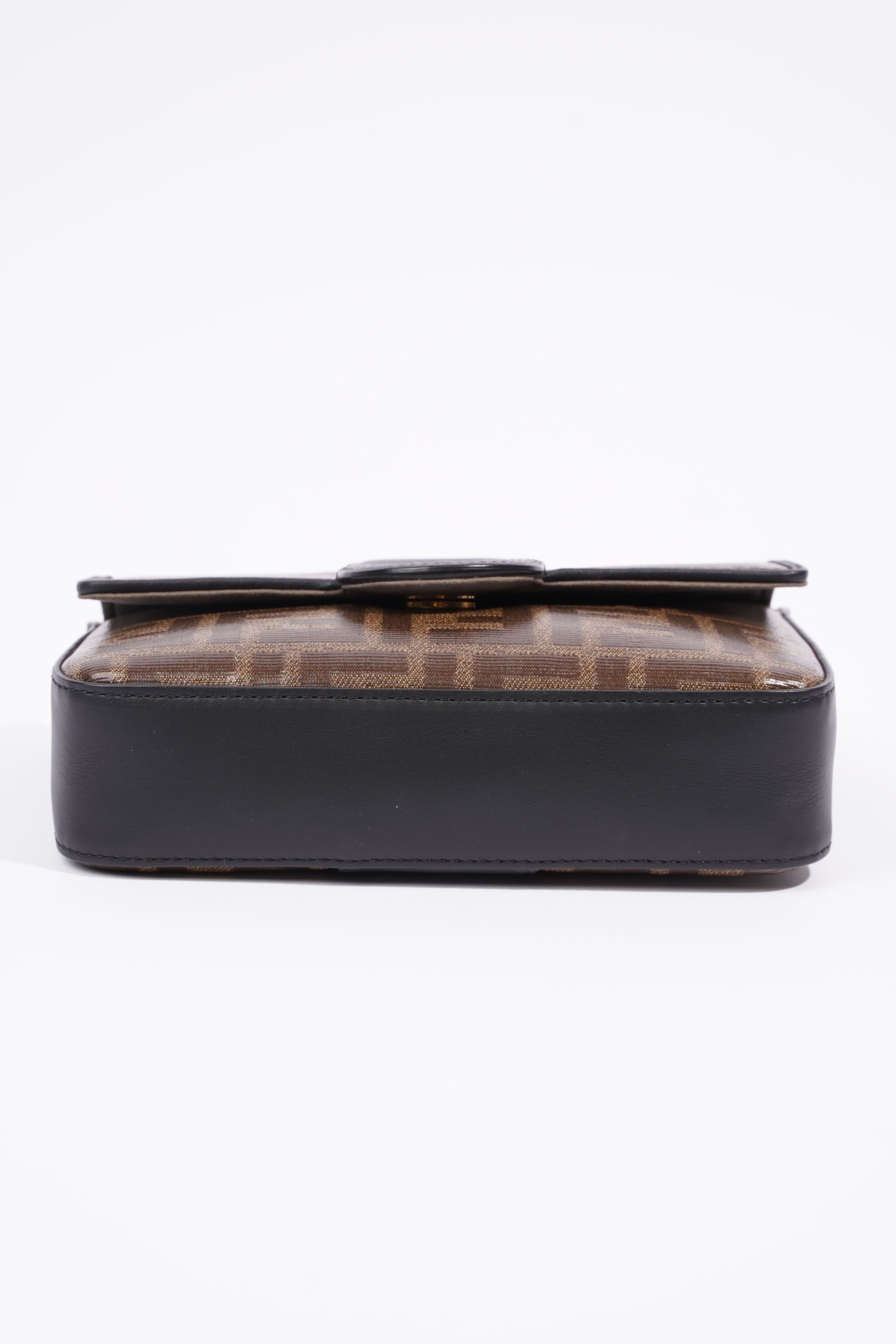 Fendi Double F Bag Brown / Black Coated Canvas Mini