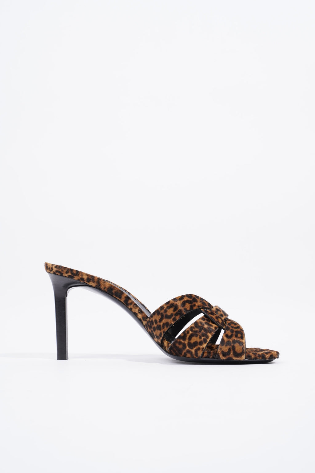 Saint Laurent Tribute Mule 90 Leopard Print Leather EU 40 UK 7
