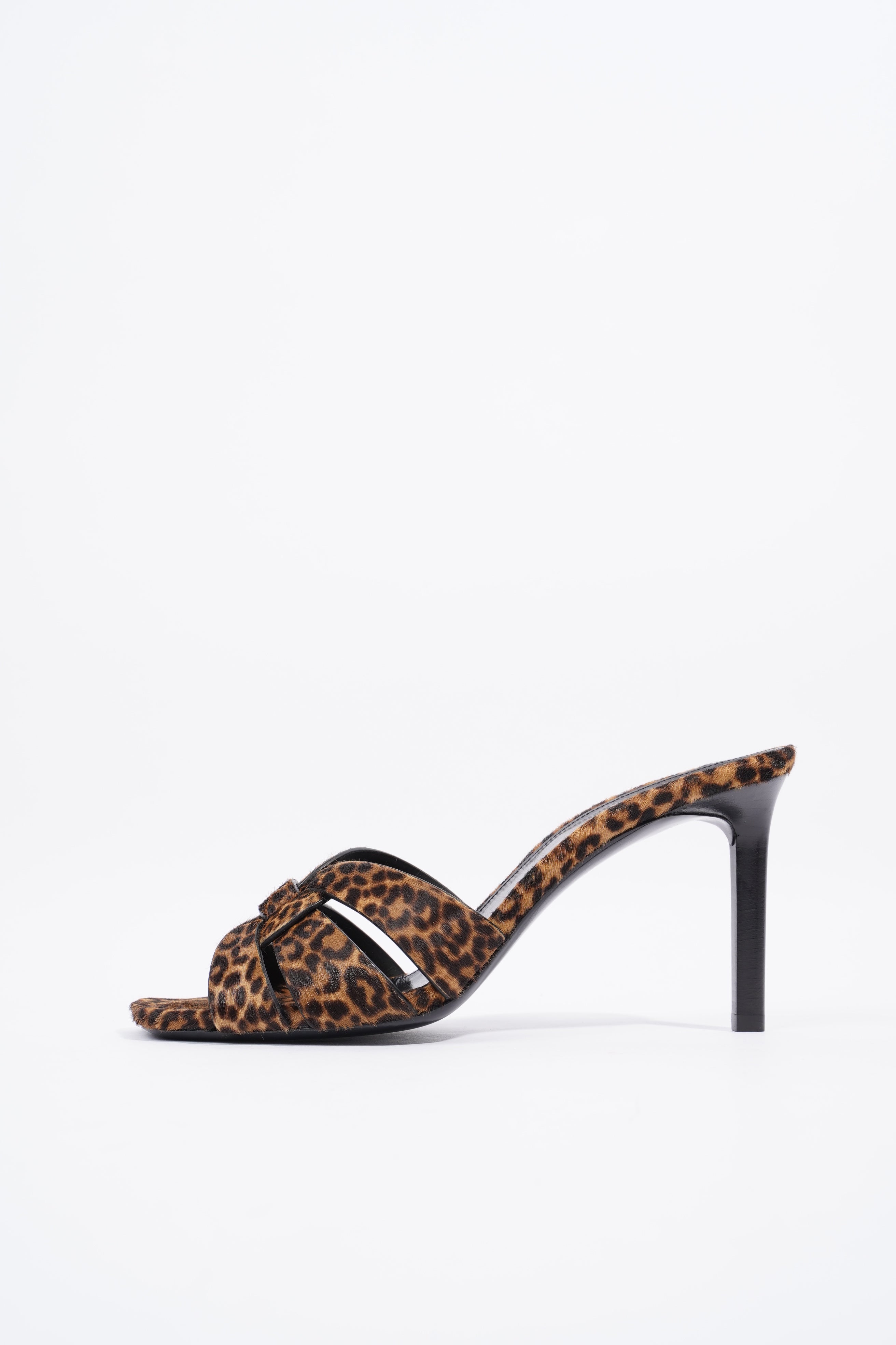 Saint Laurent Tribute Mule 90 Leopard Print Leather EU 40 UK 7