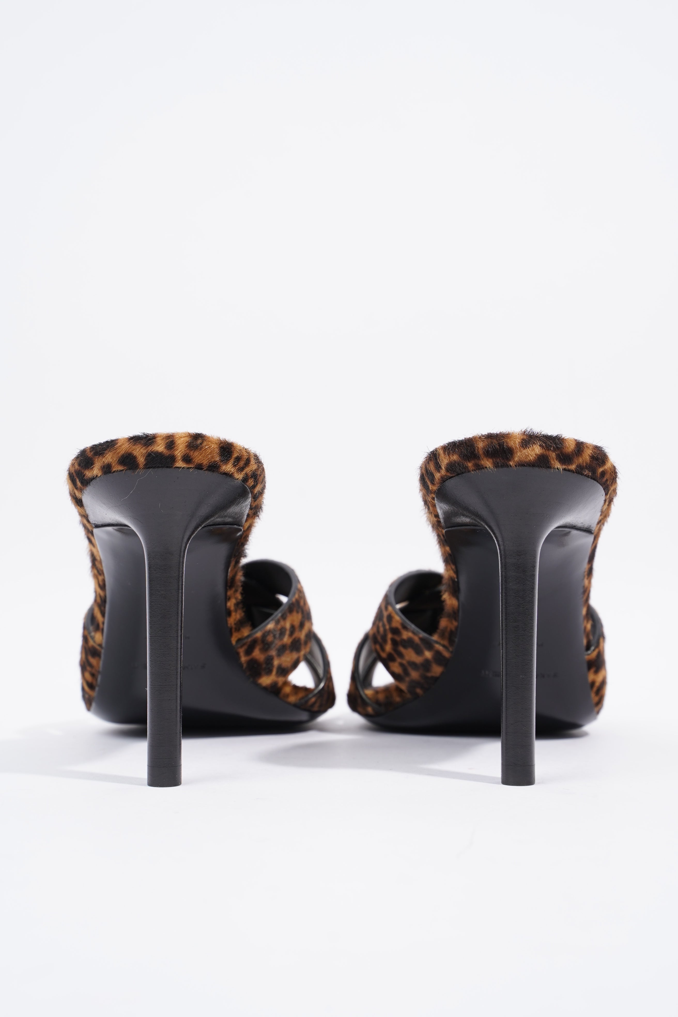 Saint Laurent Tribute Mule 90 Leopard Print Leather EU 40 UK 7