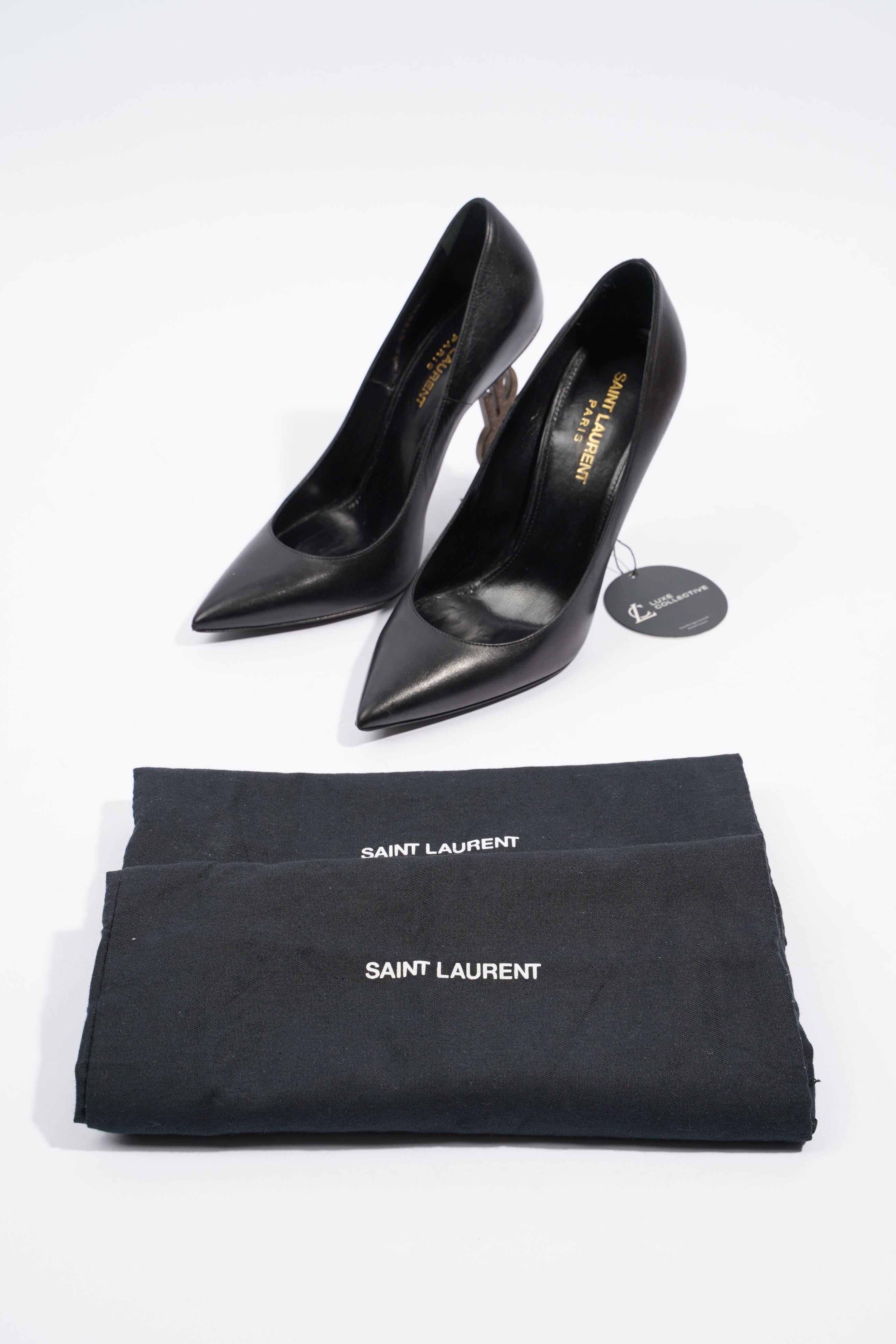 Saint Laurent Opyum Black Leather EU 37 UK 4