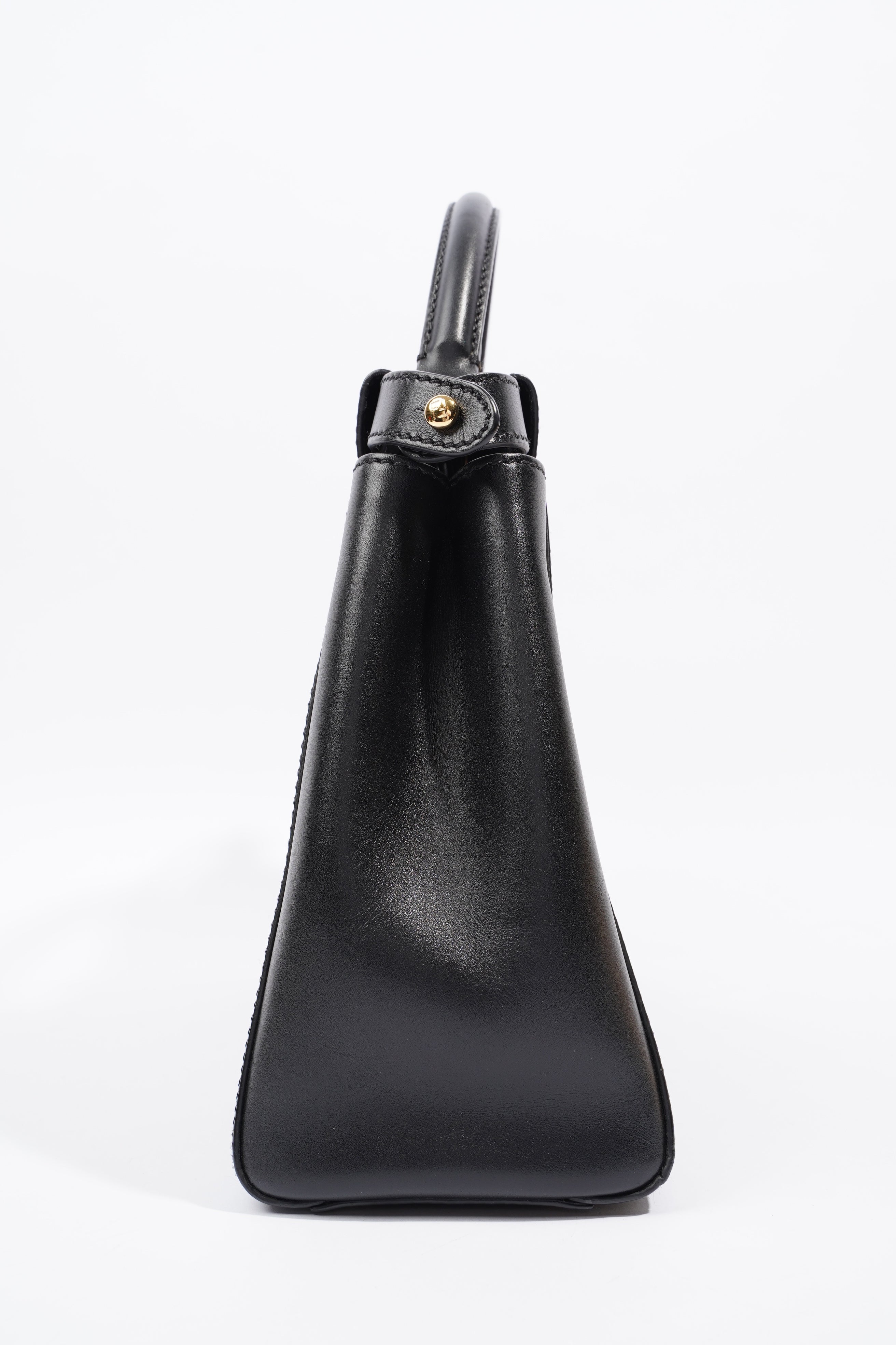 Fendi Peekaboo Top Handle Black Leather Medium