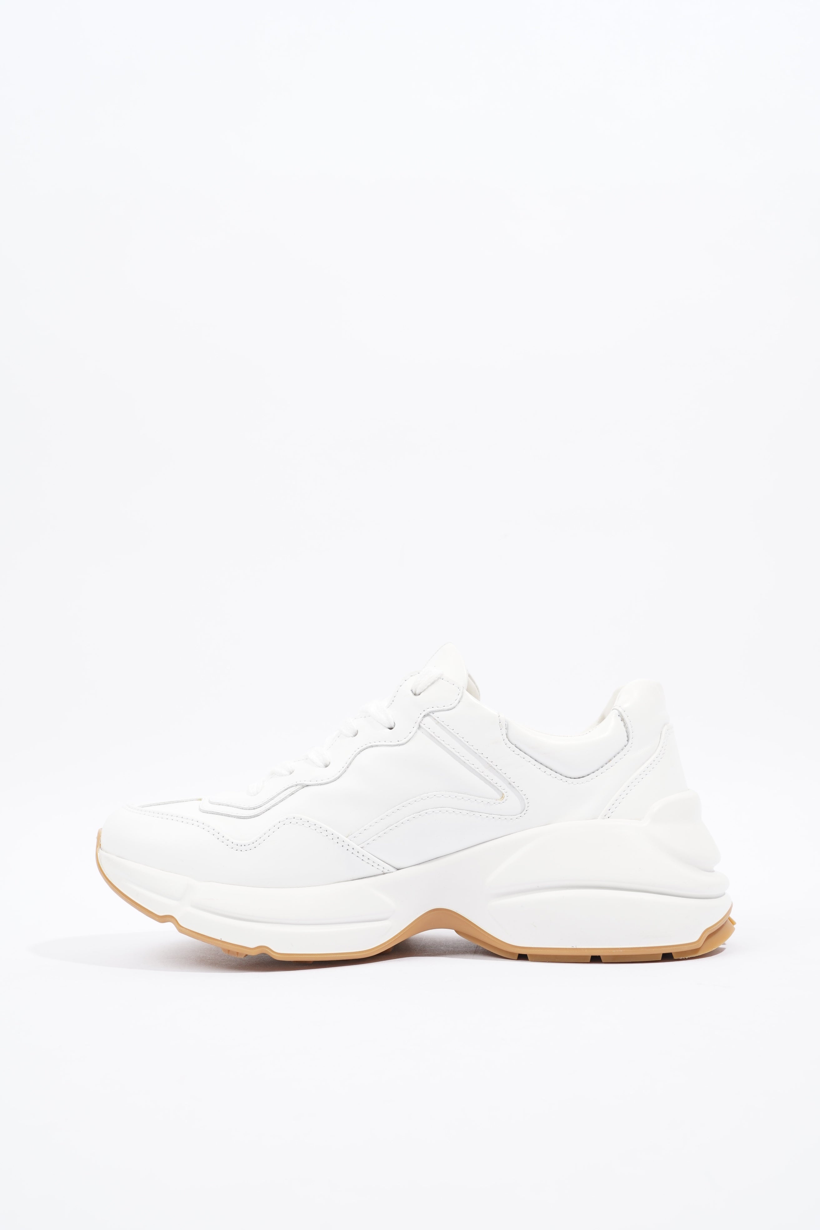 Gucci Rhyton 'Worldwide' Logo White Leather EU 37.5 UK 4.5