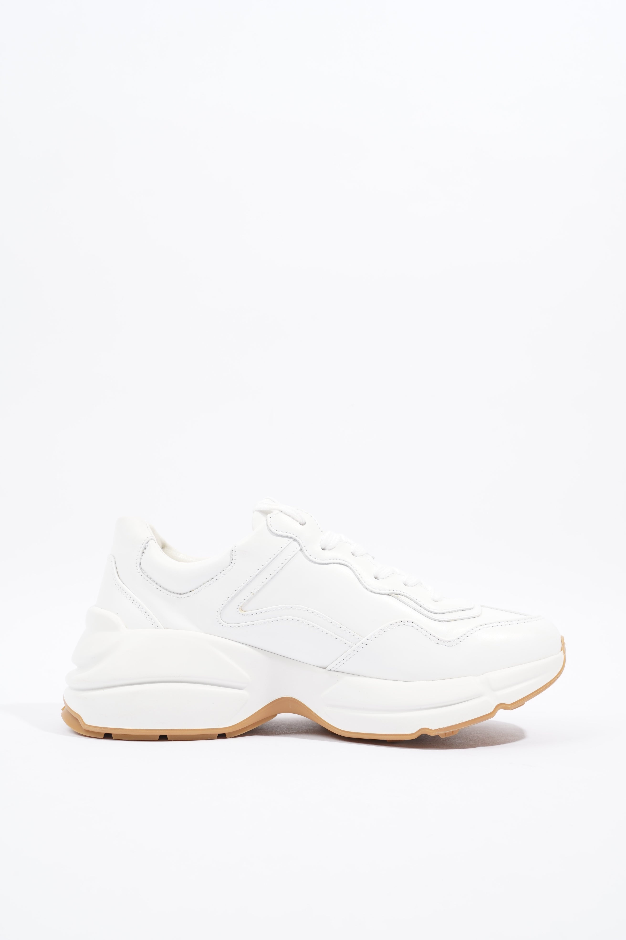 Gucci Rhyton 'Worldwide' Logo White Leather EU 37.5 UK 4.5