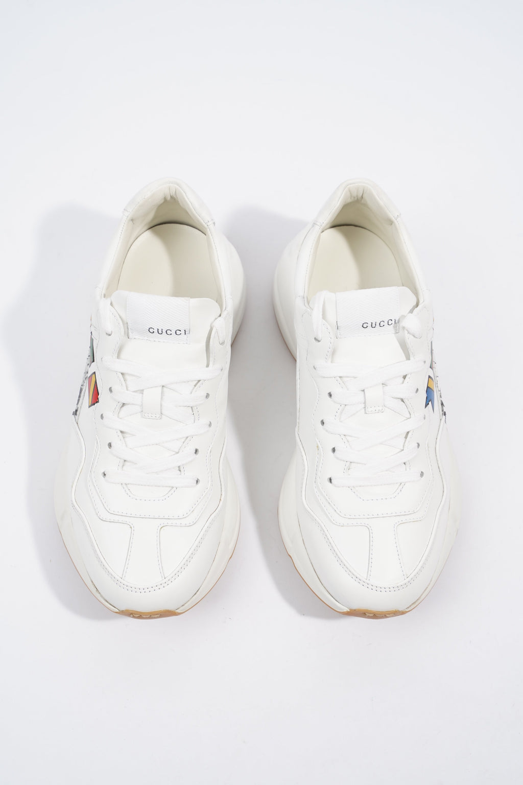 Gucci Rhyton 'Worldwide' Logo White Leather EU 37.5 UK 4.5