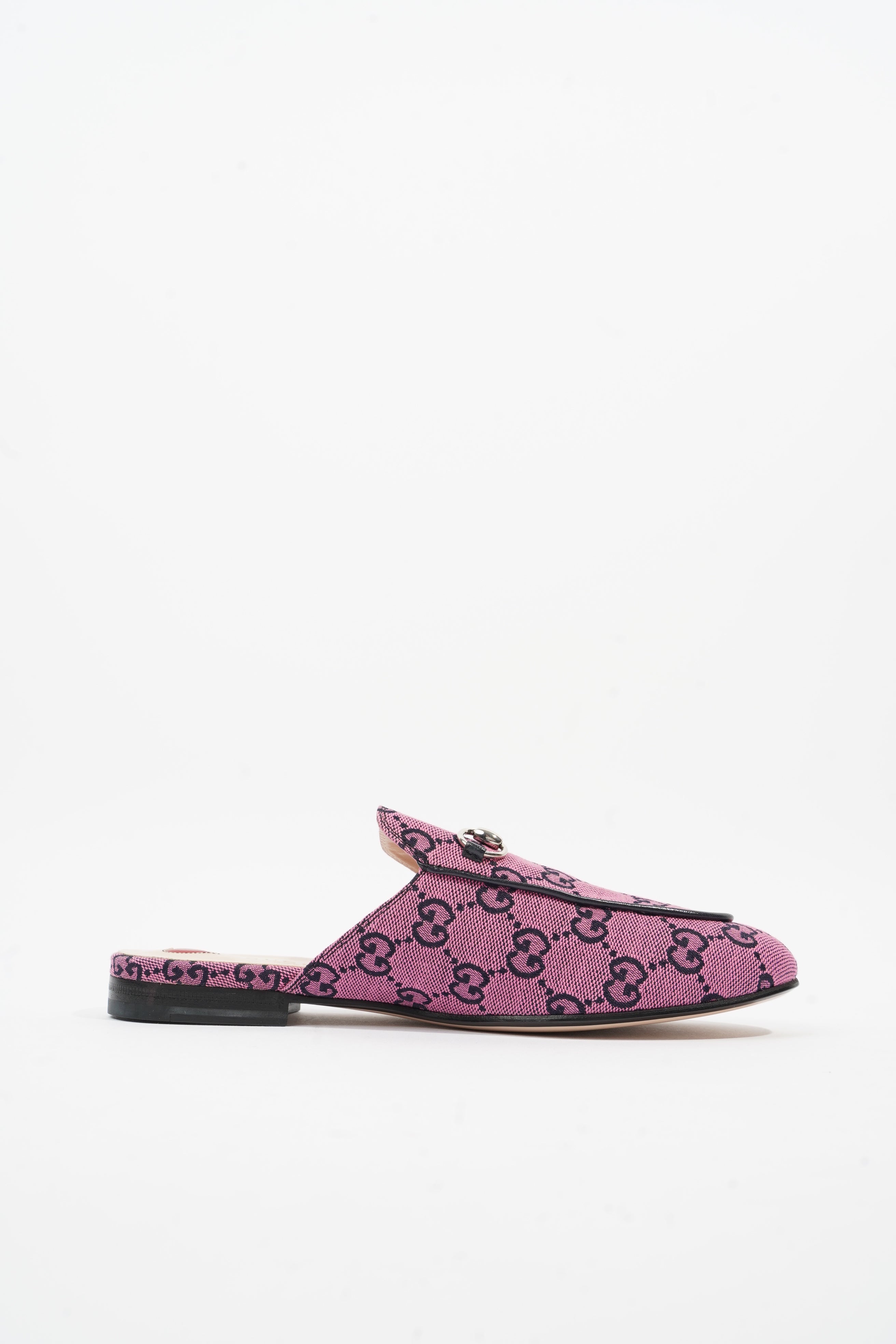 Gucci GG Princetown Pink Monogram Canvas EU 37.5 UK 4.5