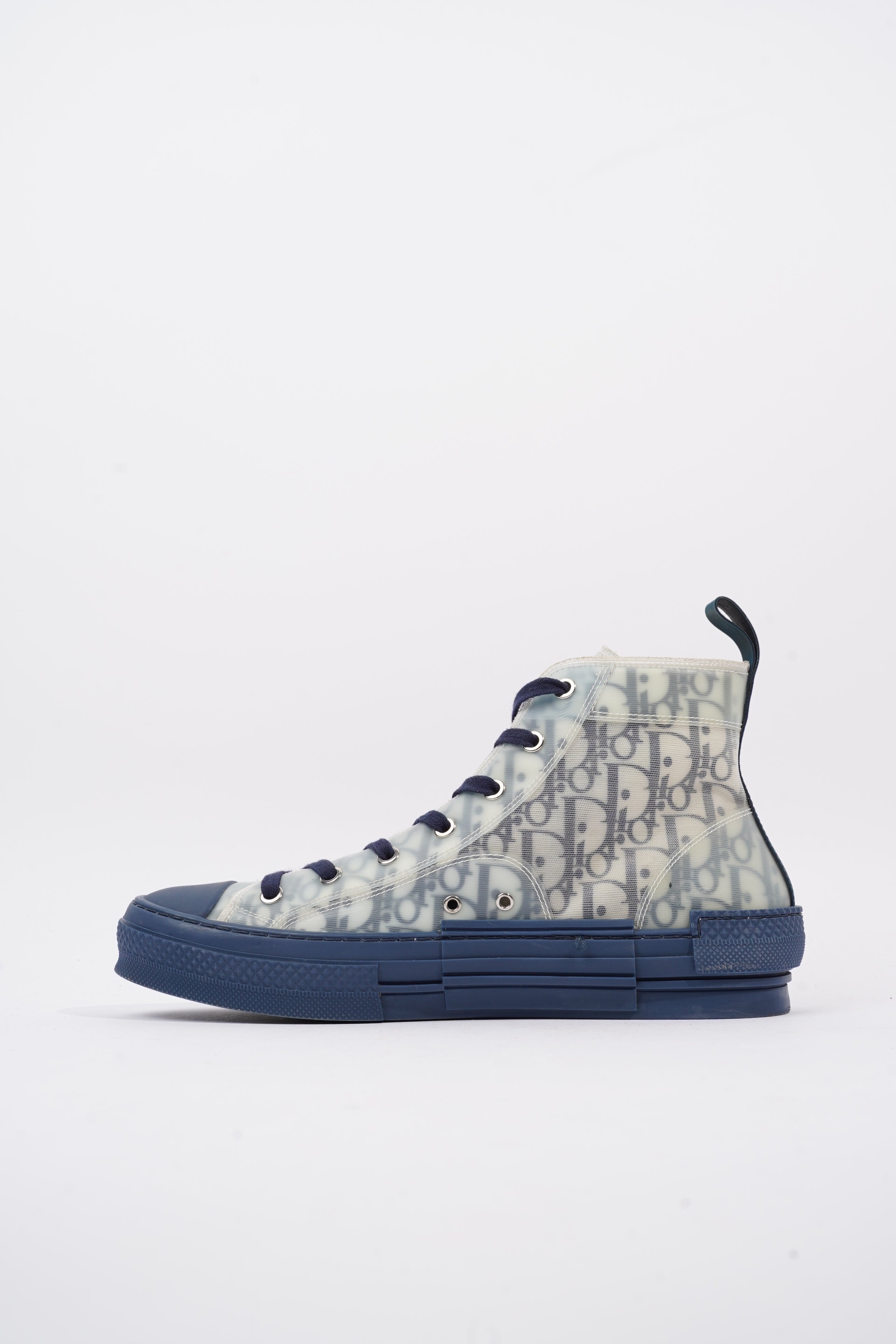 Christian Dior B23 High-top Navy / Navy Oblique / White Technical Fabric EU 42 UK 8