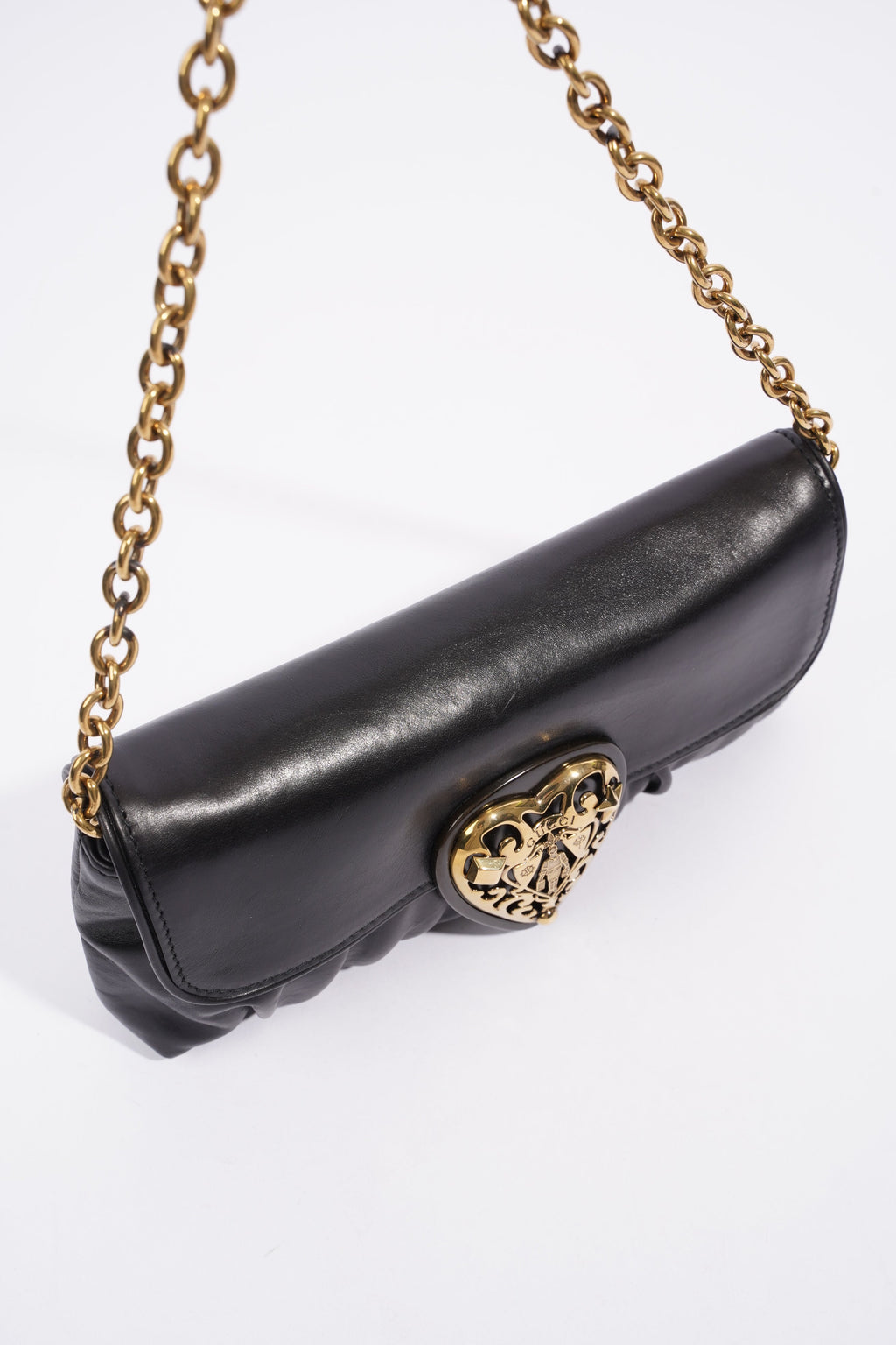 Gucci Babouska Heart Black Leather