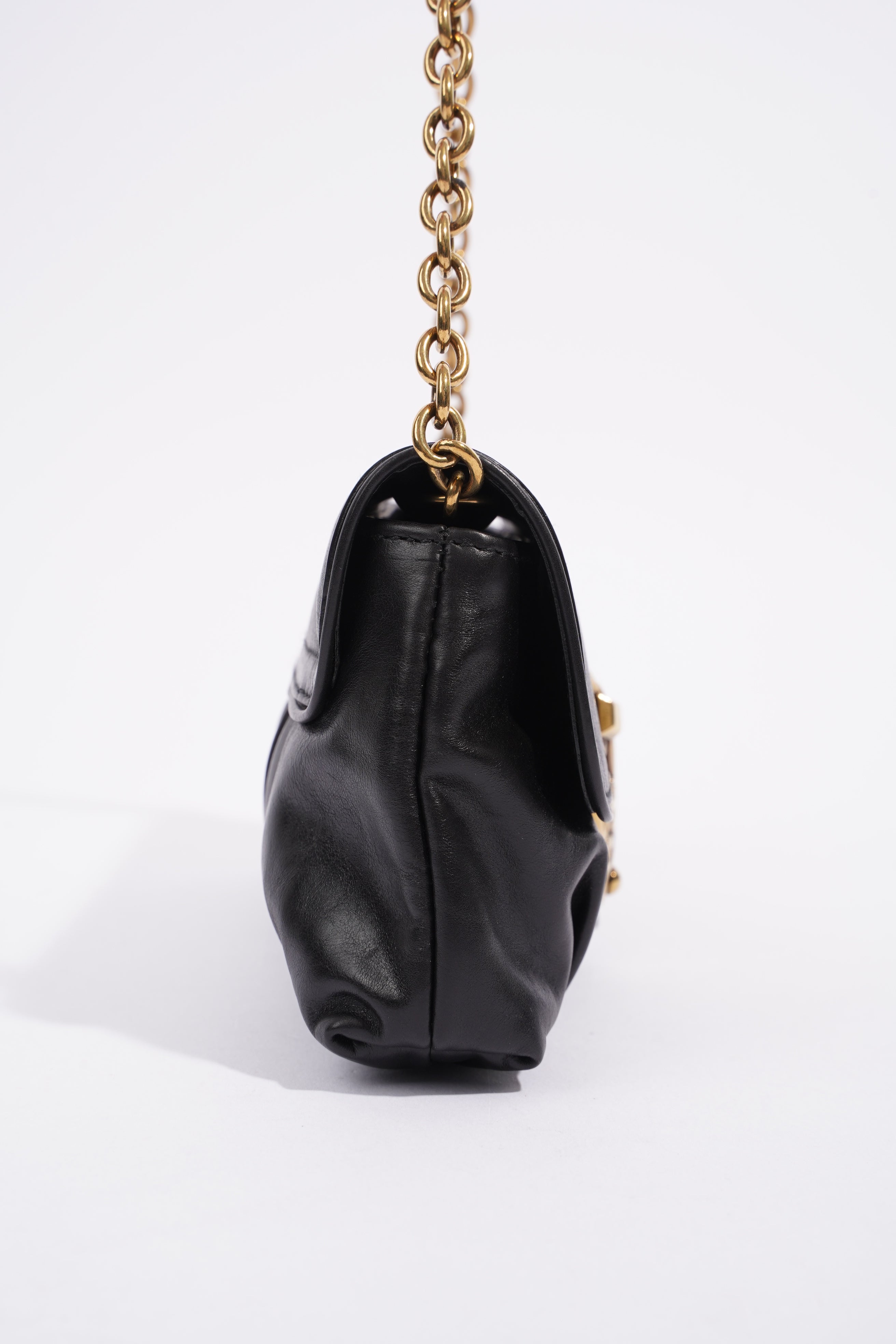 Gucci Babouska Heart Black Leather