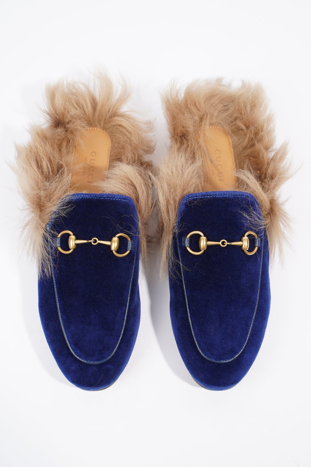 Gucci Princetown Loafer Blue Velvet EU 37 UK 4