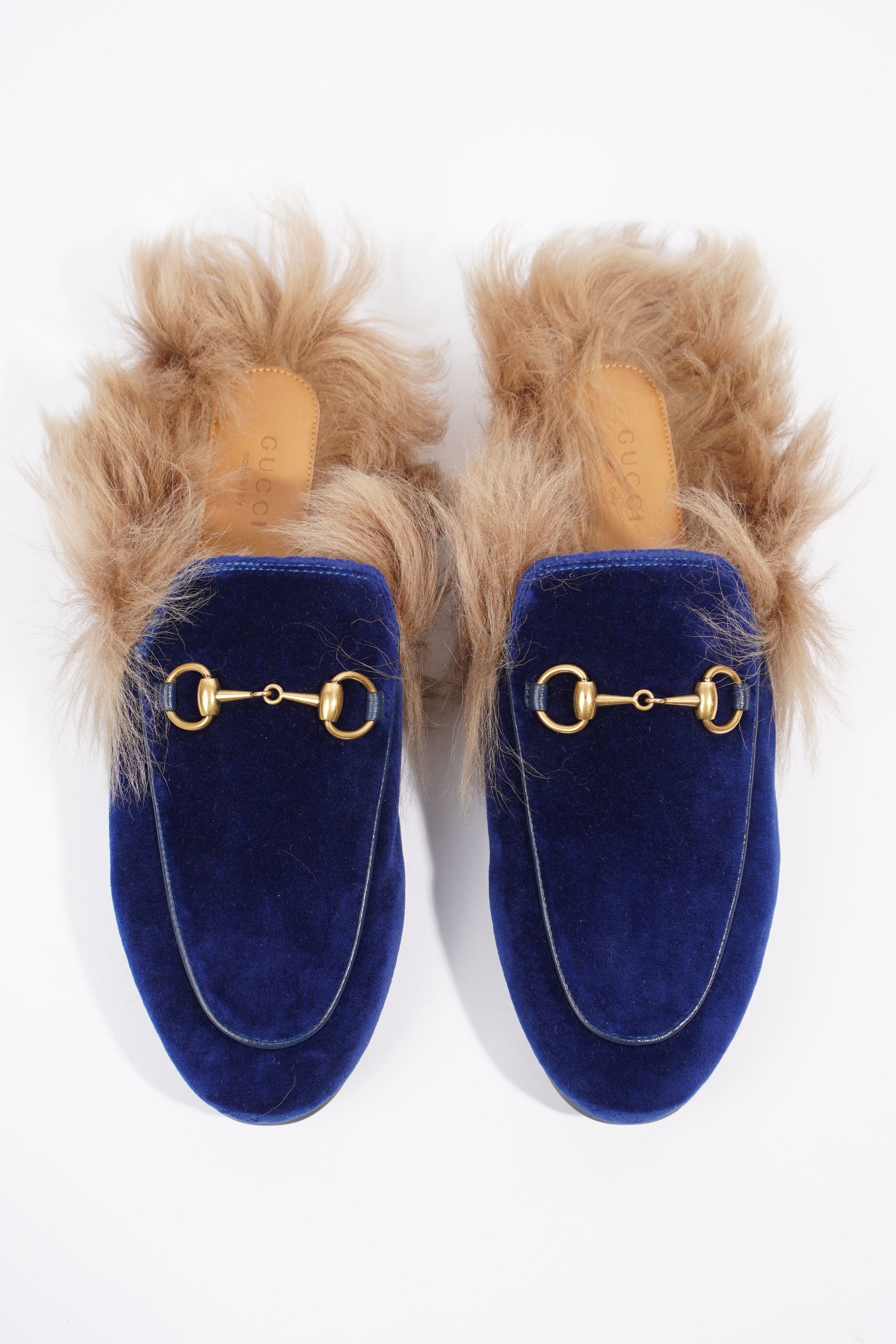 Gucci Princetown Loafer Blue Velvet EU 37 UK 4