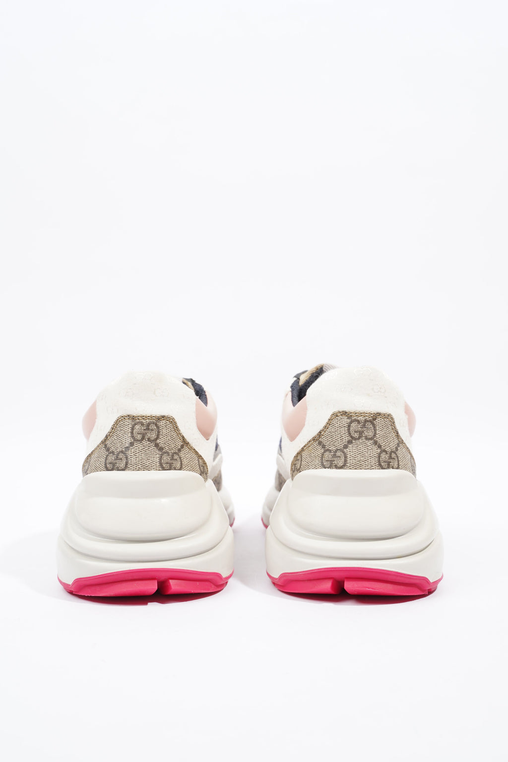 Gucci GG Rhyton Navy / Pink / Beige Logo Canvas EU 39.5 UK 6.5