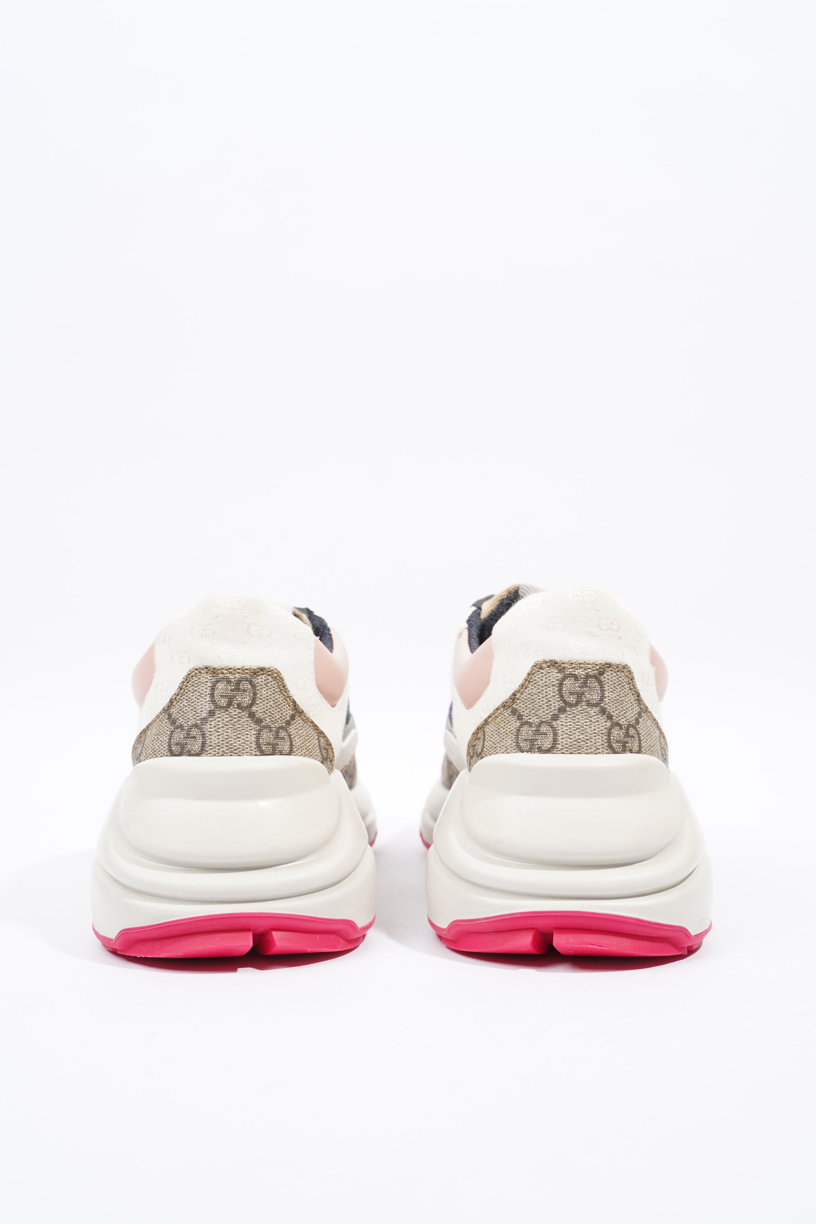 Gucci GG Rhyton Navy / Pink / Beige Logo Canvas EU 39.5 UK 6.5