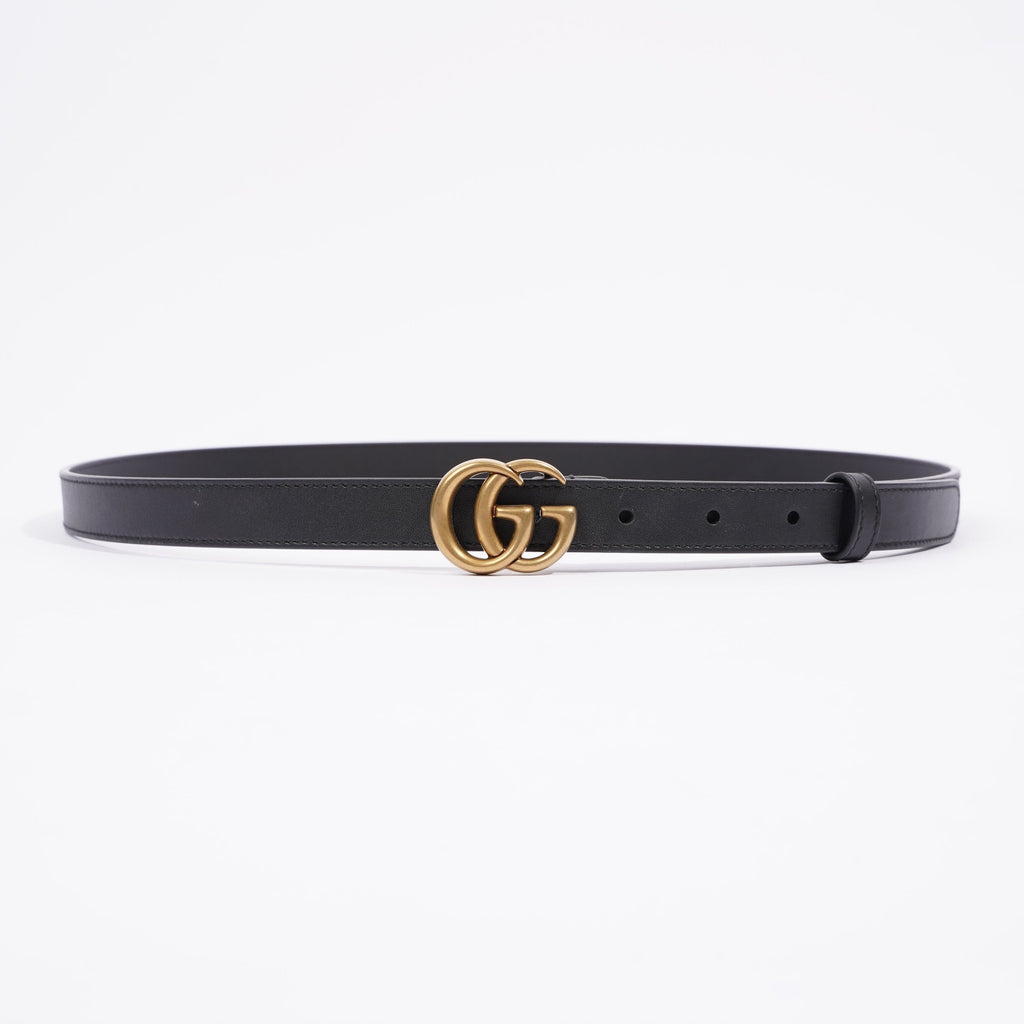 Gucci Marmont Belt Black / Gold Leather 105cm 42"