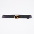 Gucci Marmont Belt Black / Gold Leather 105cm 42"