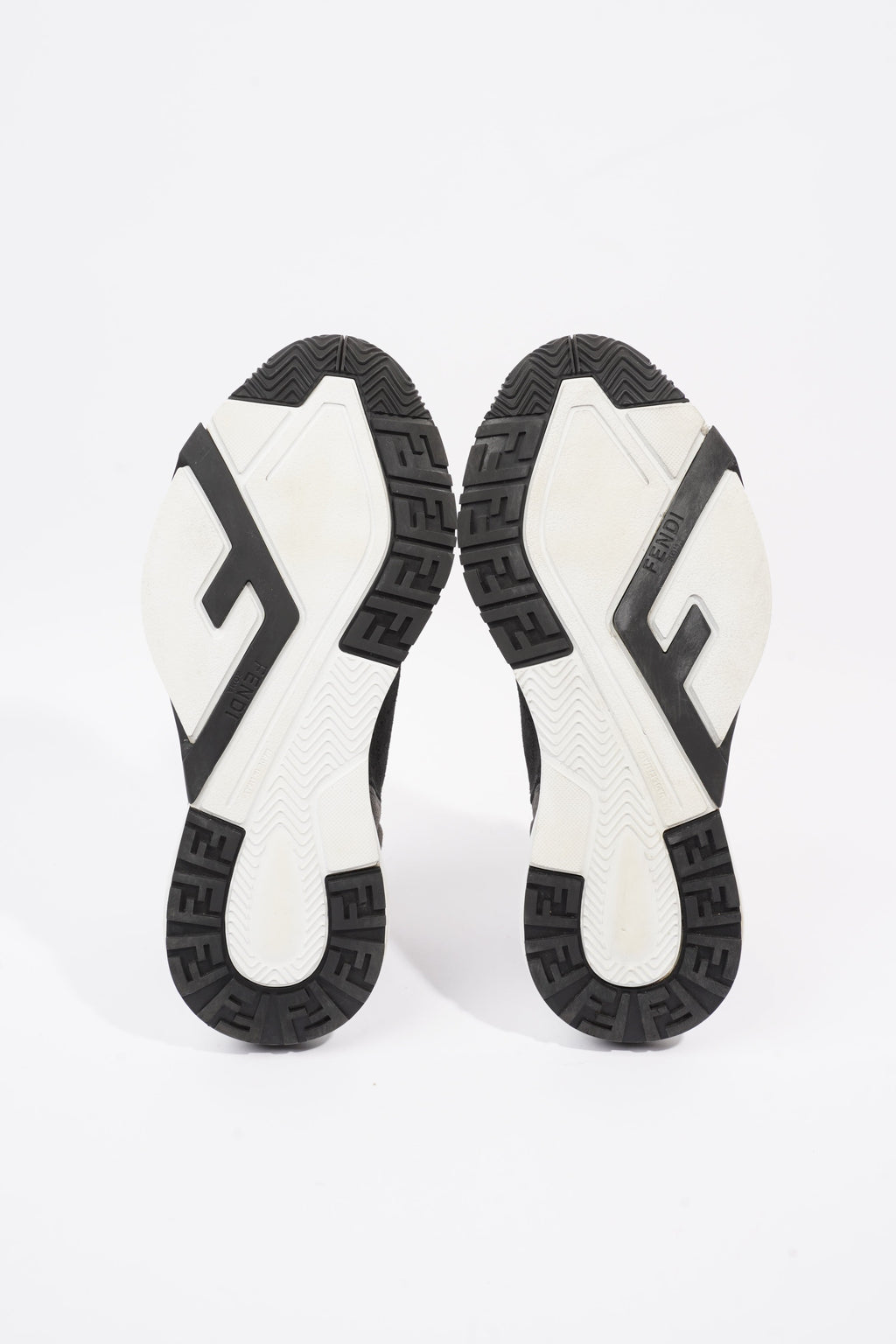 Fendi Flow Black / White / Red Suede EU 42.5 UK 8.5