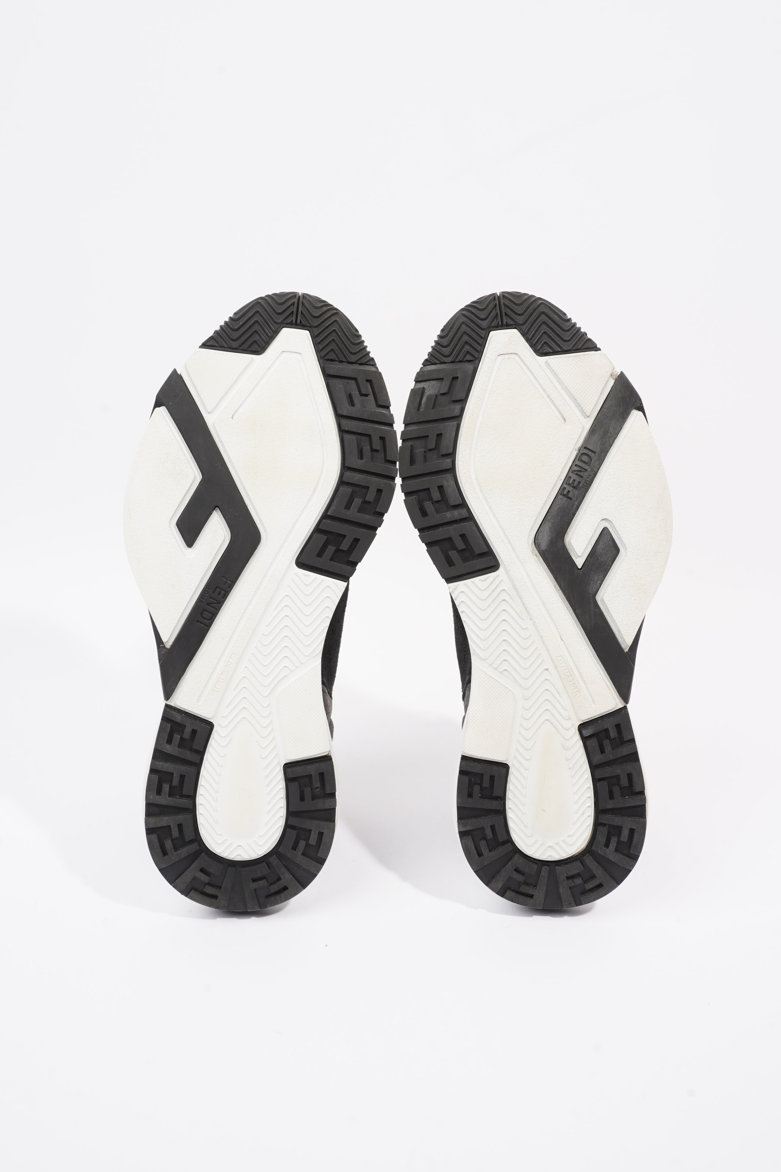 Fendi Flow Black / White / Red Suede EU 42.5 UK 8.5