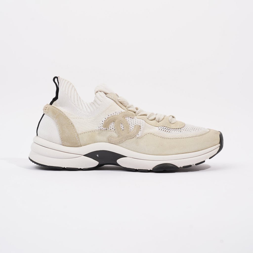 Chanel CC Runners White / Cream Suede EU 40 UK 7