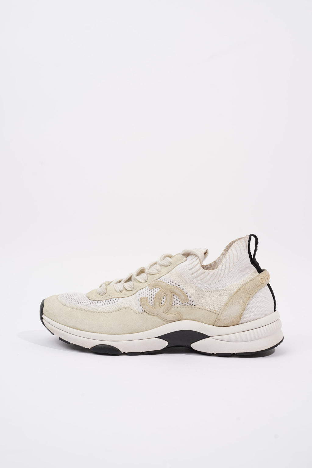 Chanel CC Runners White / Cream Suede EU 40 UK 7