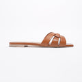 Saint Laurent Tribute Mules Brown Leather EU 37 UK 4