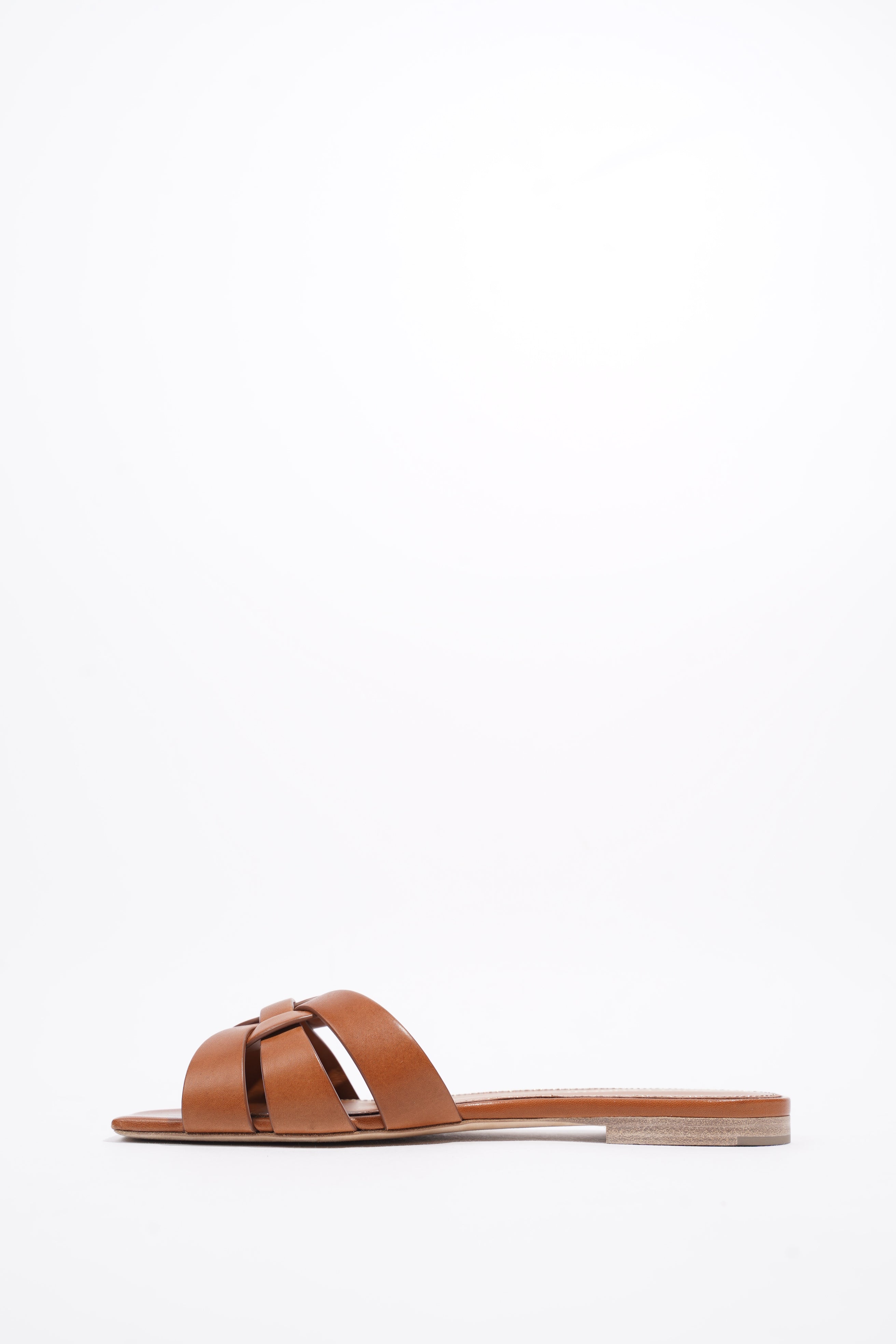 Saint Laurent Tribute Mules Brown Leather EU 37 UK 4