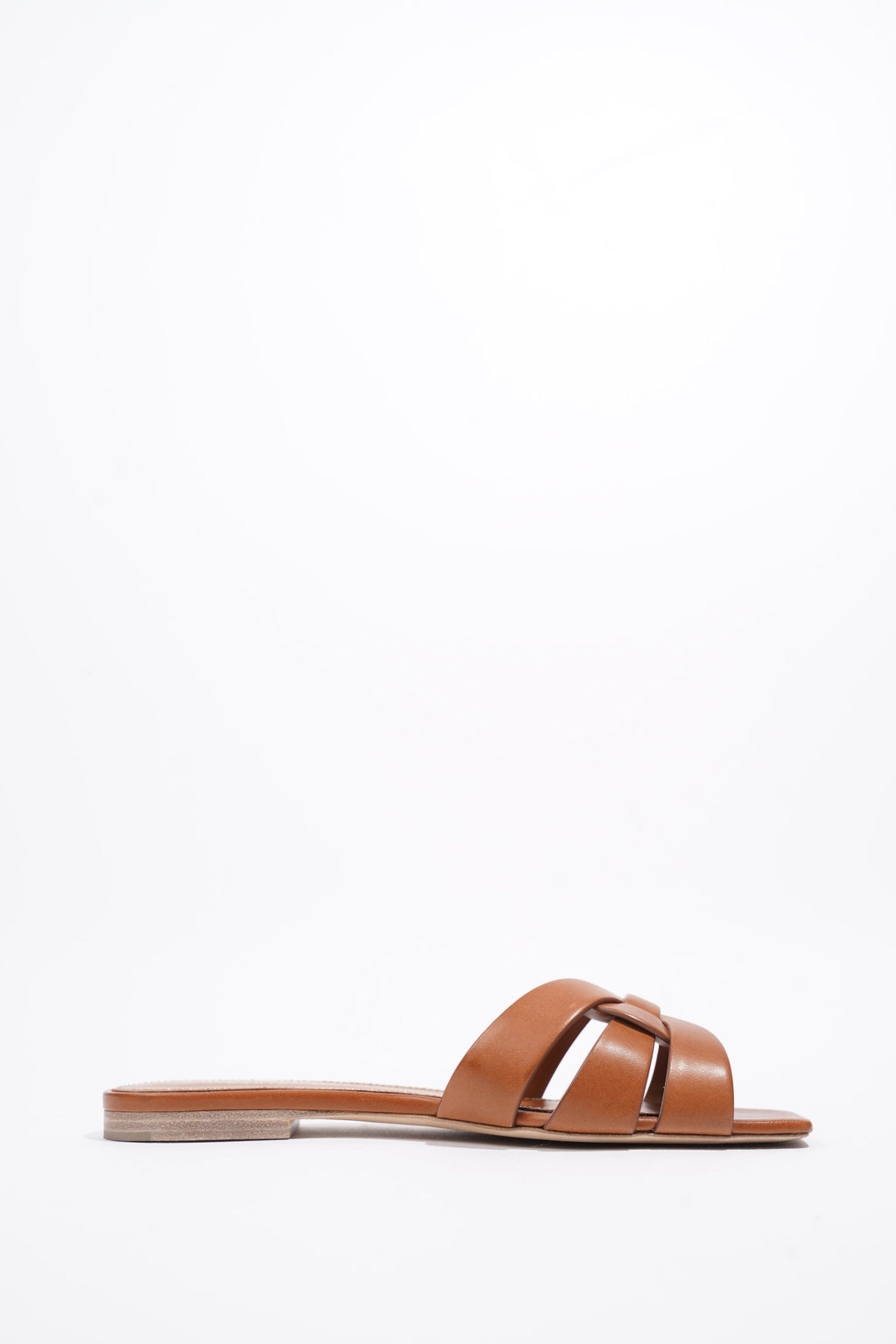 Saint Laurent Tribute Mules Brown Leather EU 37 UK 4