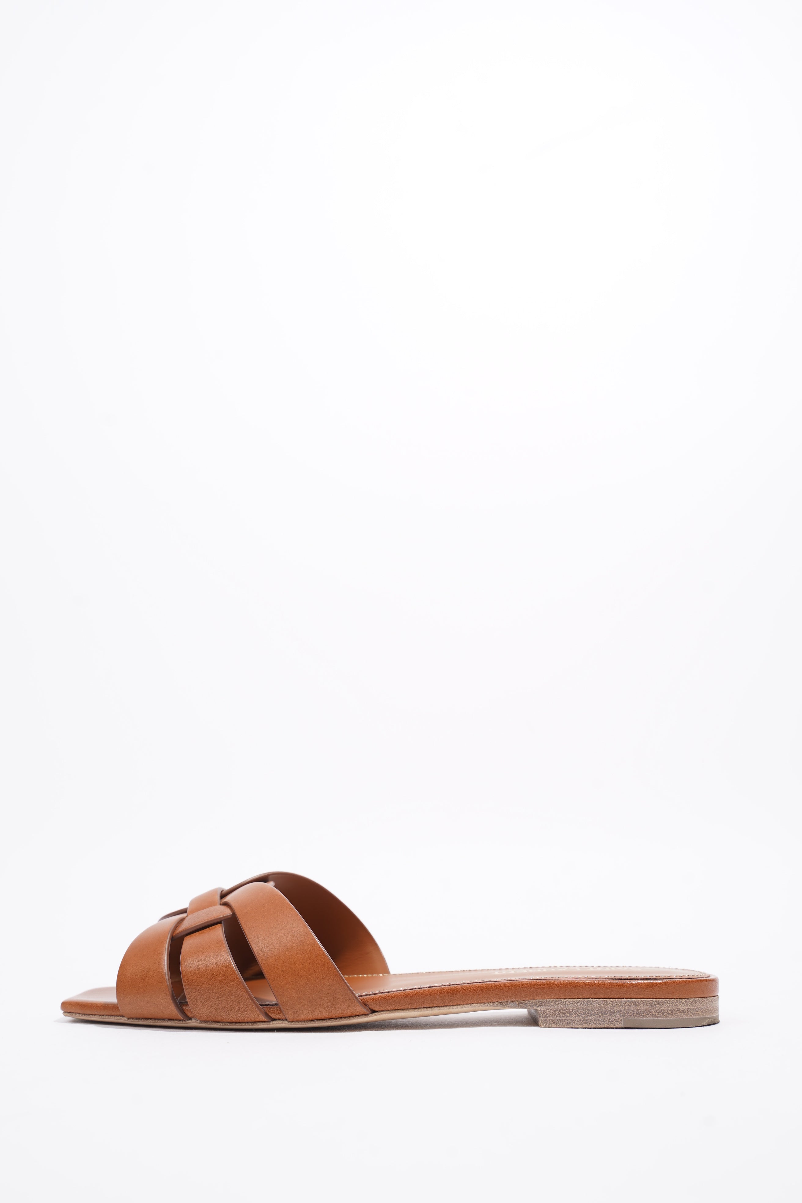 Saint Laurent Tribute Mules Brown Leather EU 37 UK 4