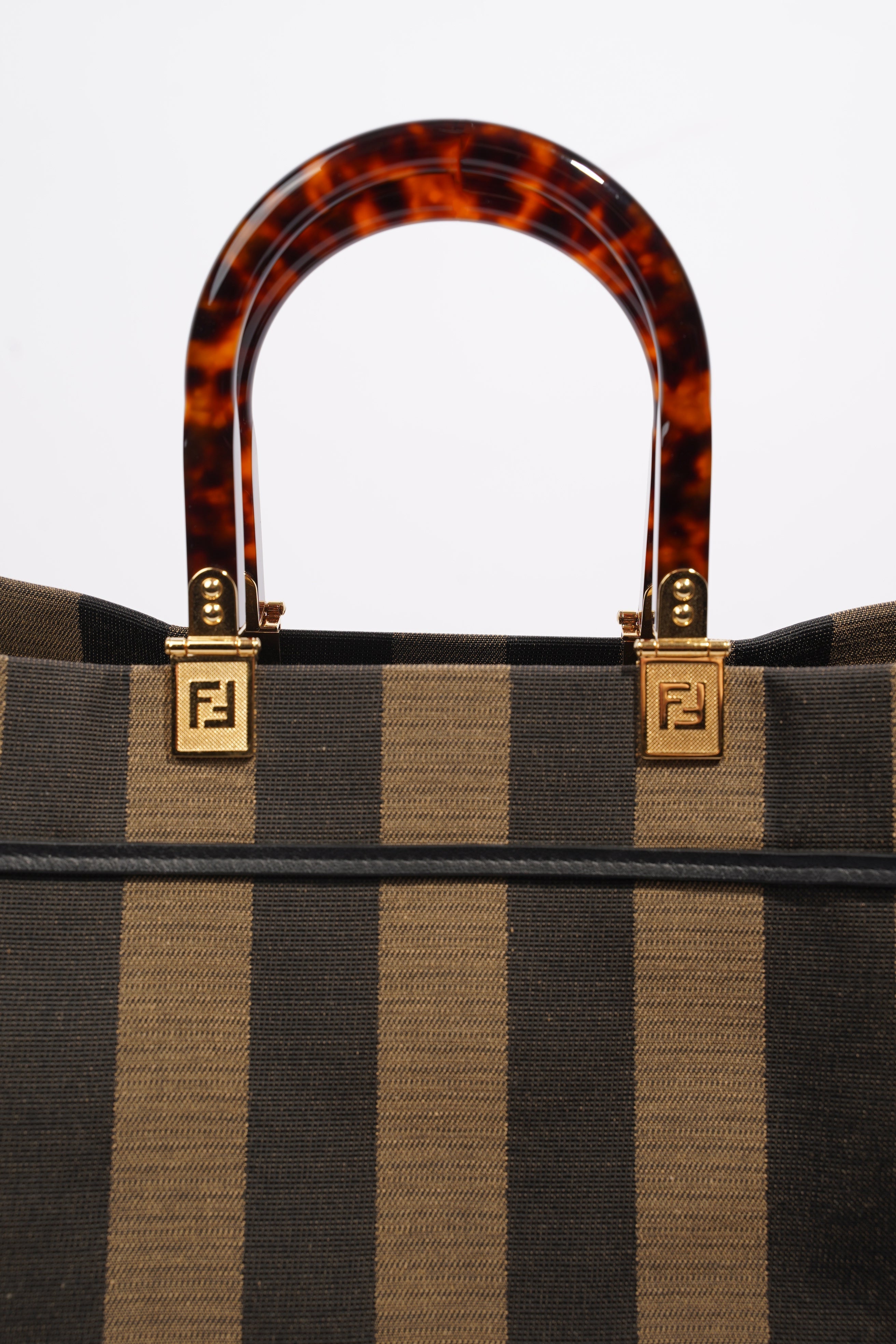 Fendi Sunshine Tote Brown Canvas Large