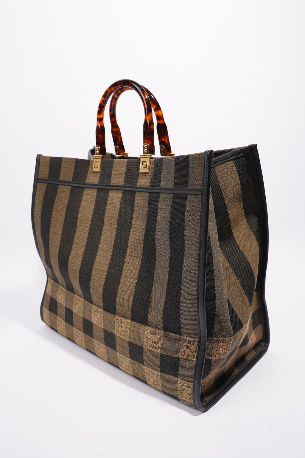 Fendi Sunshine Tote Brown Canvas Large