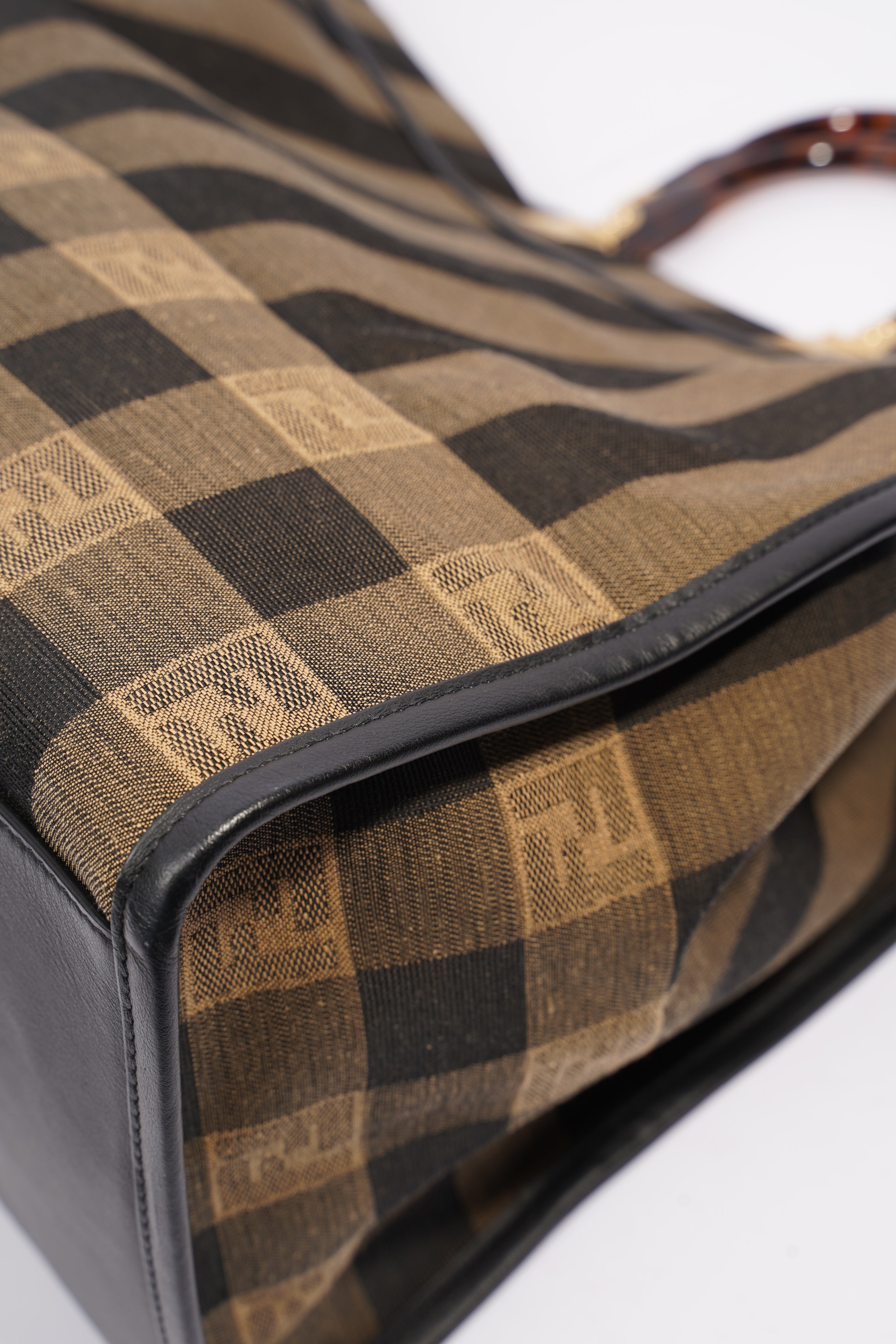 Fendi Sunshine Tote Brown Canvas Large