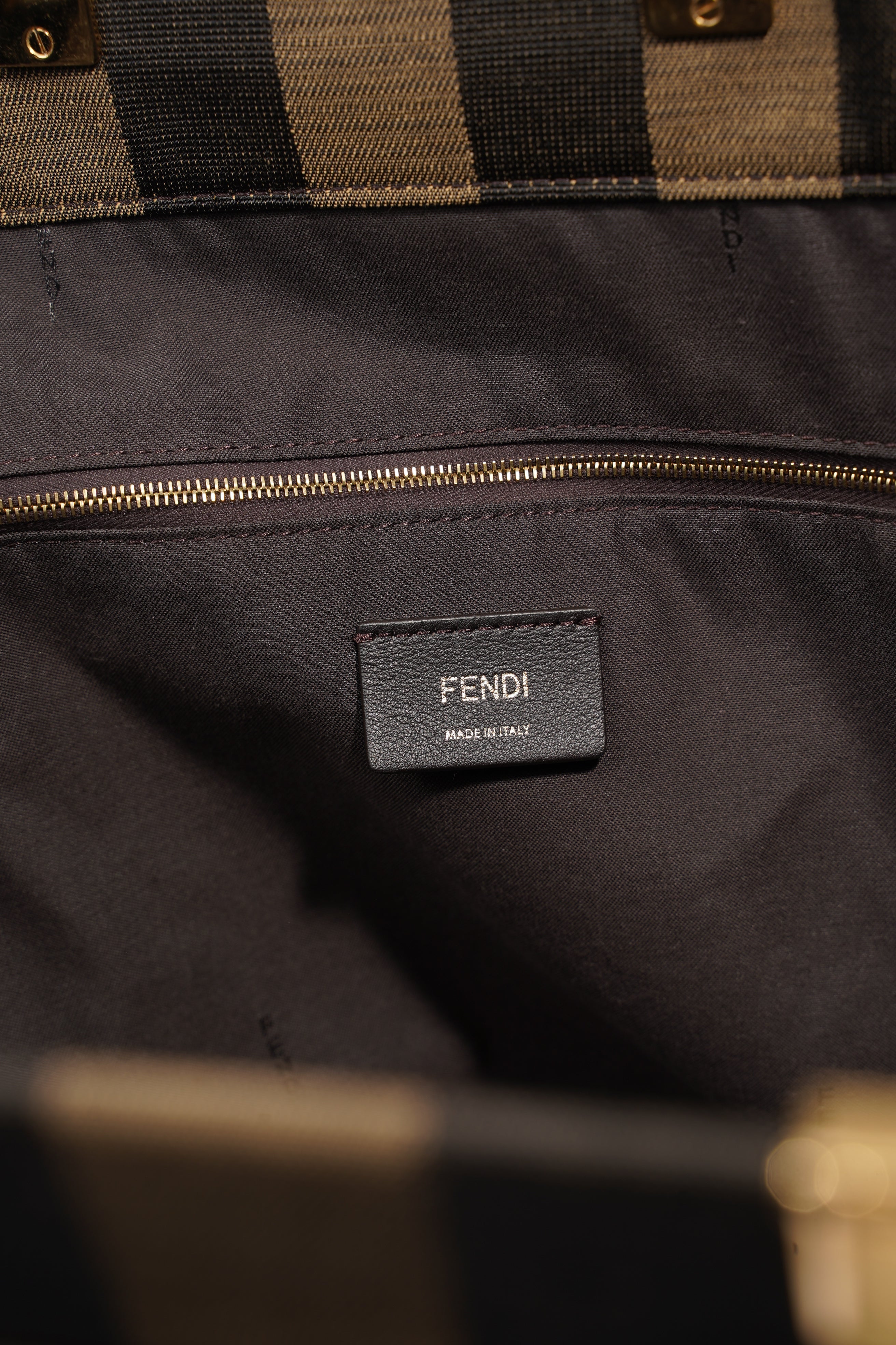 Fendi Sunshine Tote Brown Canvas Large