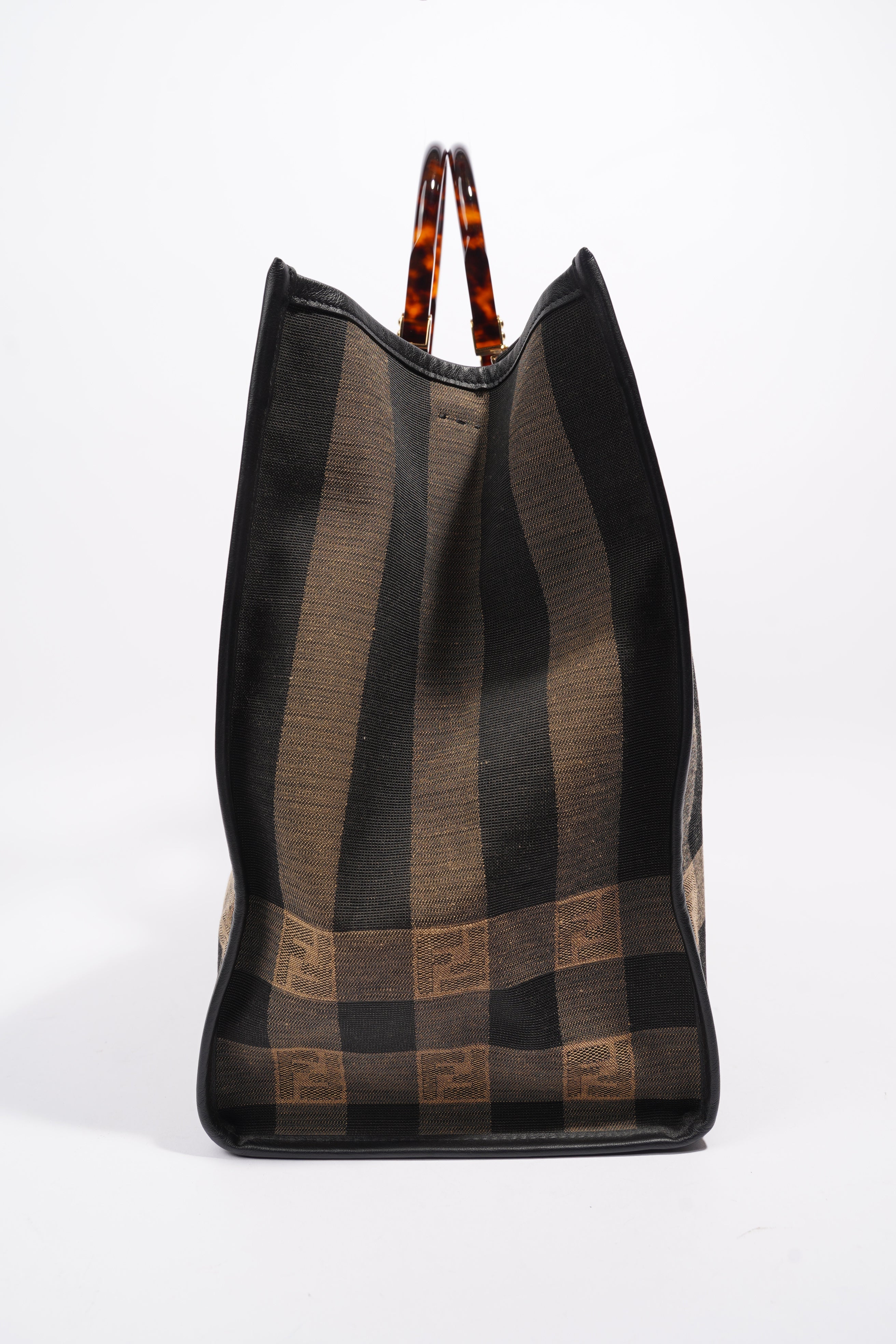 Fendi Sunshine Tote Brown Canvas Large
