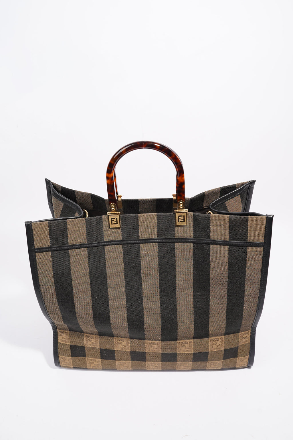 Fendi Sunshine Tote Brown Canvas Large