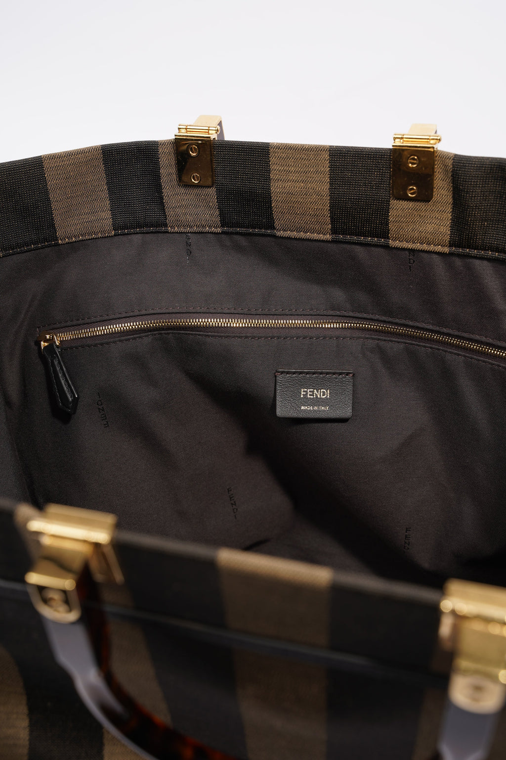 Fendi Sunshine Tote Brown Canvas Large