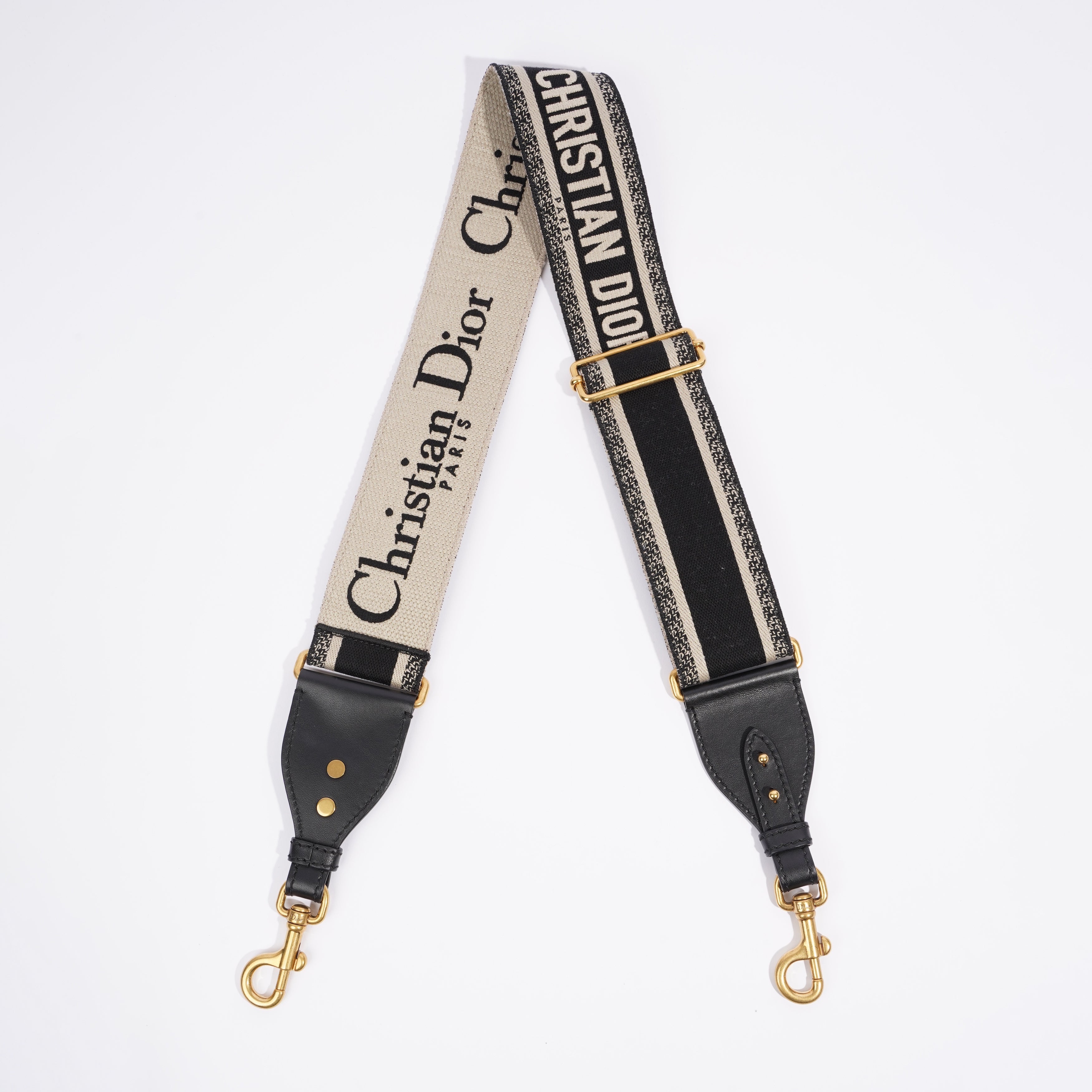 Christian Dior Shoulder Strap Navy / Beige Canvas
