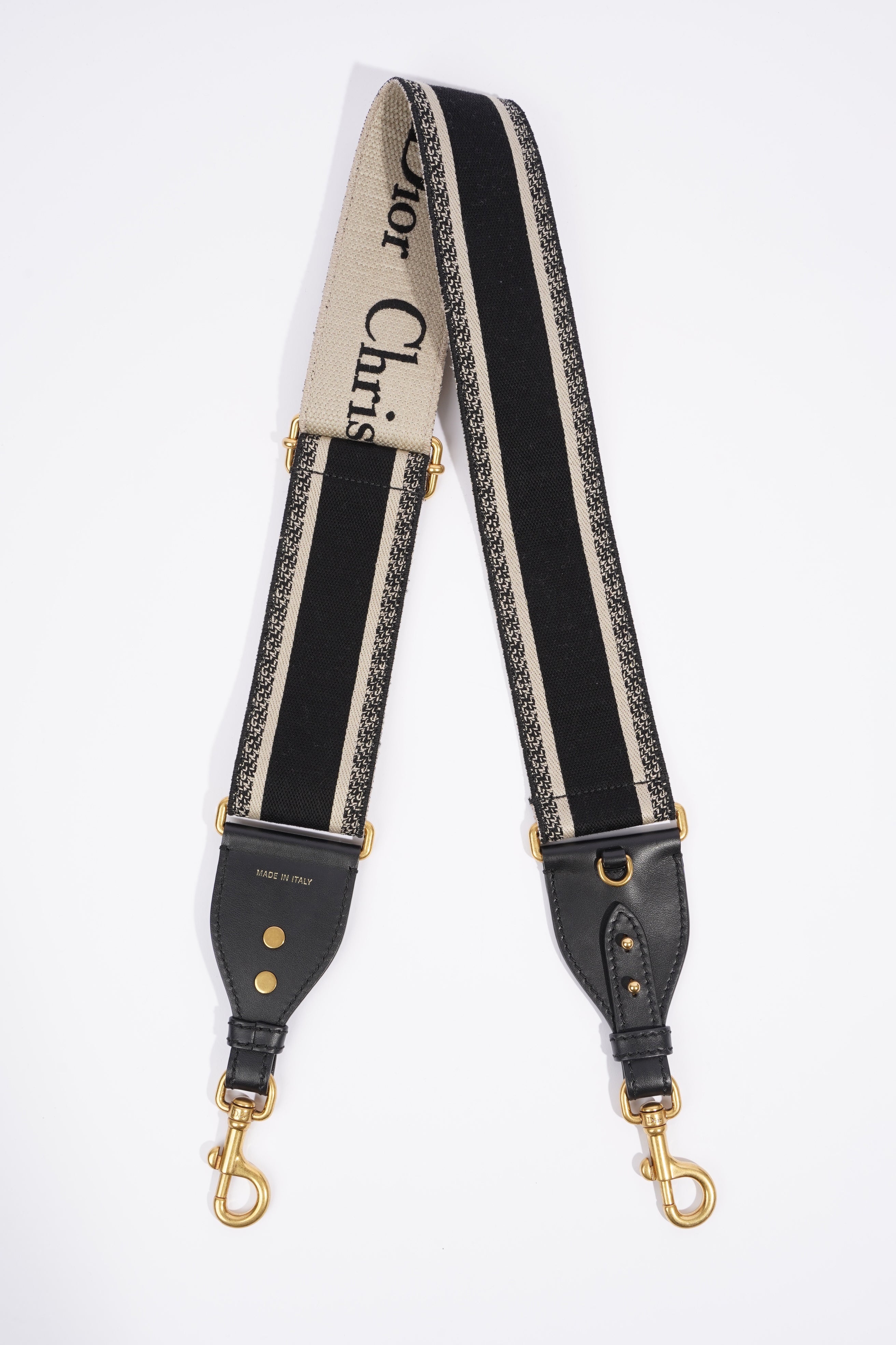 Christian Dior Shoulder Strap Navy / Beige Canvas